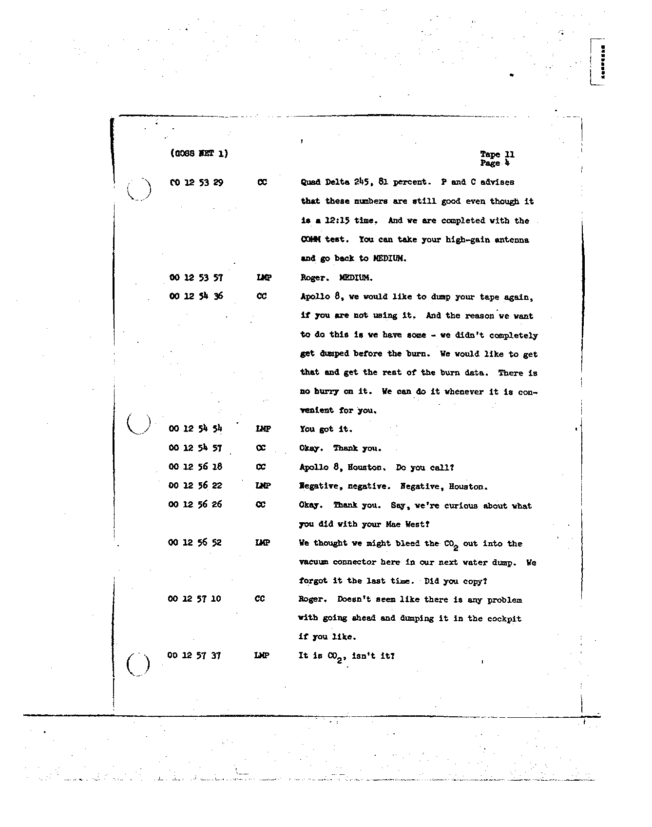 Page 106 of Apollo 8’s original transcript