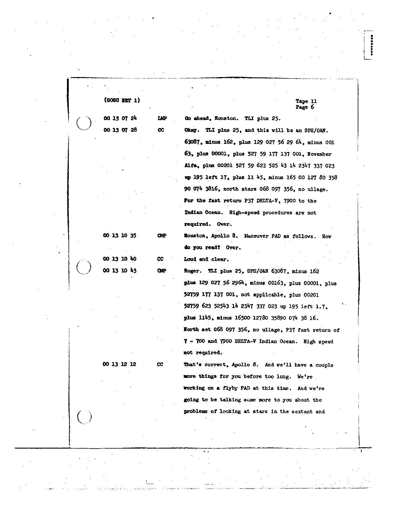 Page 108 of Apollo 8’s original transcript