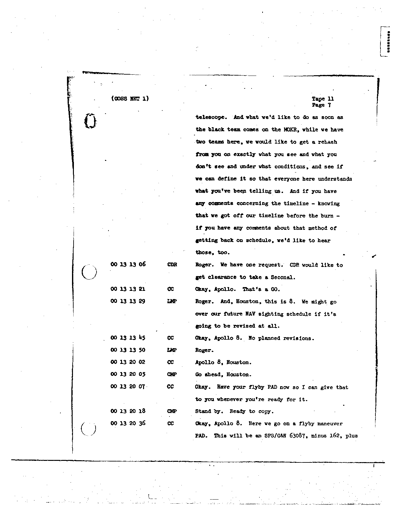 Page 109 of Apollo 8’s original transcript