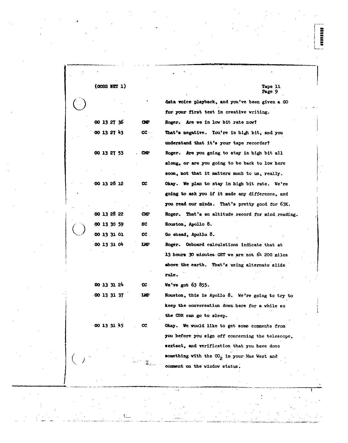 Page 111 of Apollo 8’s original transcript