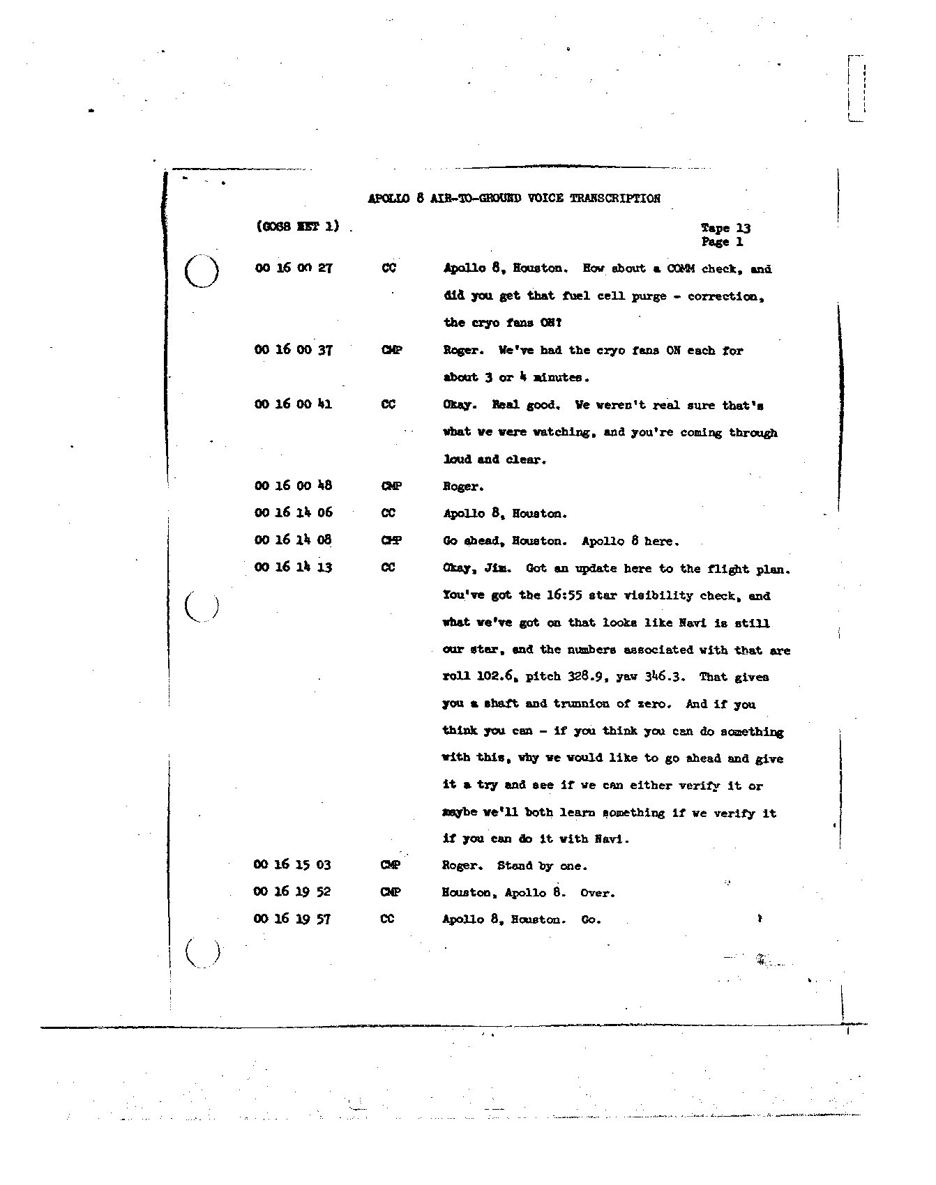 Page 119 of Apollo 8’s original transcript