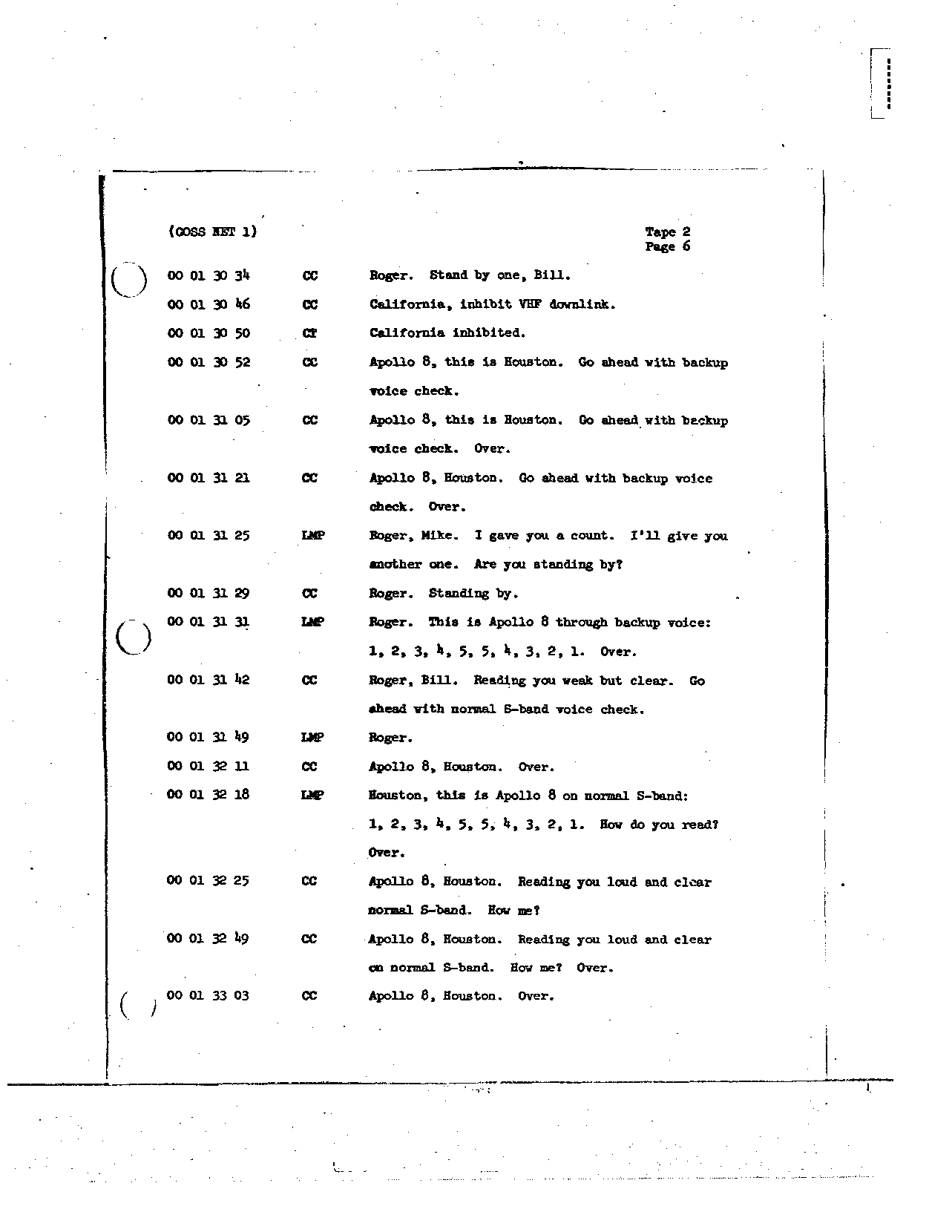 Page 12 of Apollo 8’s original transcript
