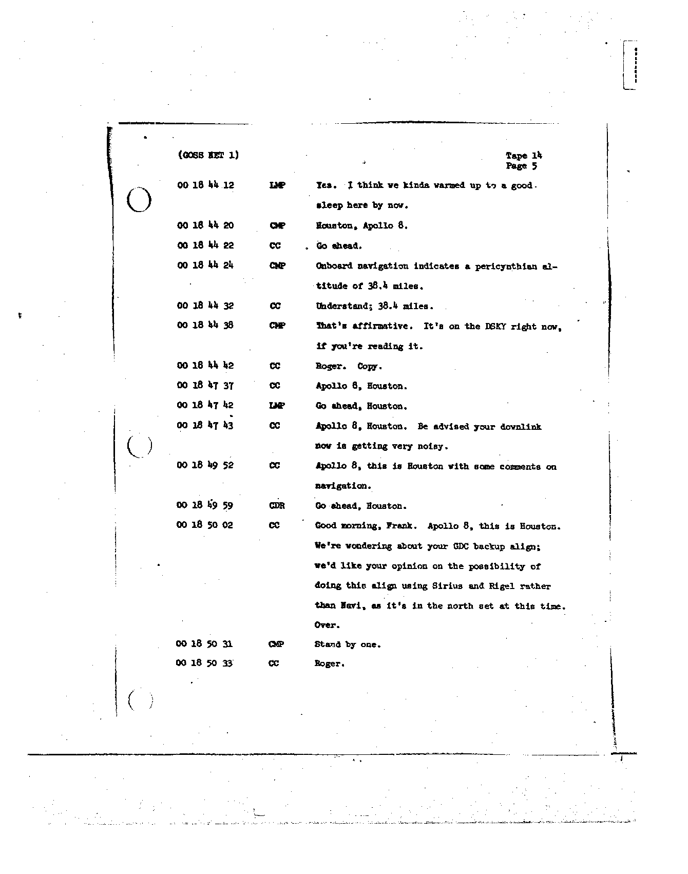 Page 126 of Apollo 8’s original transcript