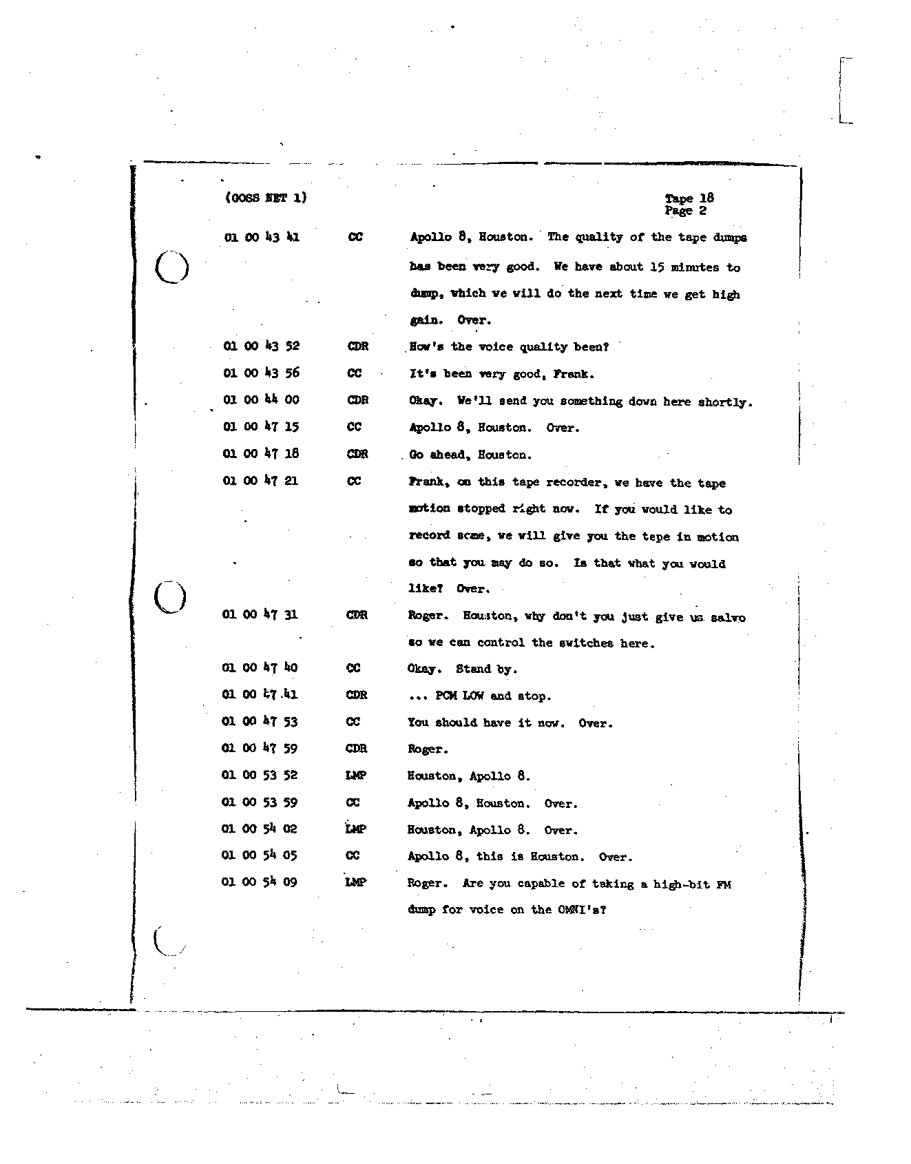 Page 137 of Apollo 8’s original transcript