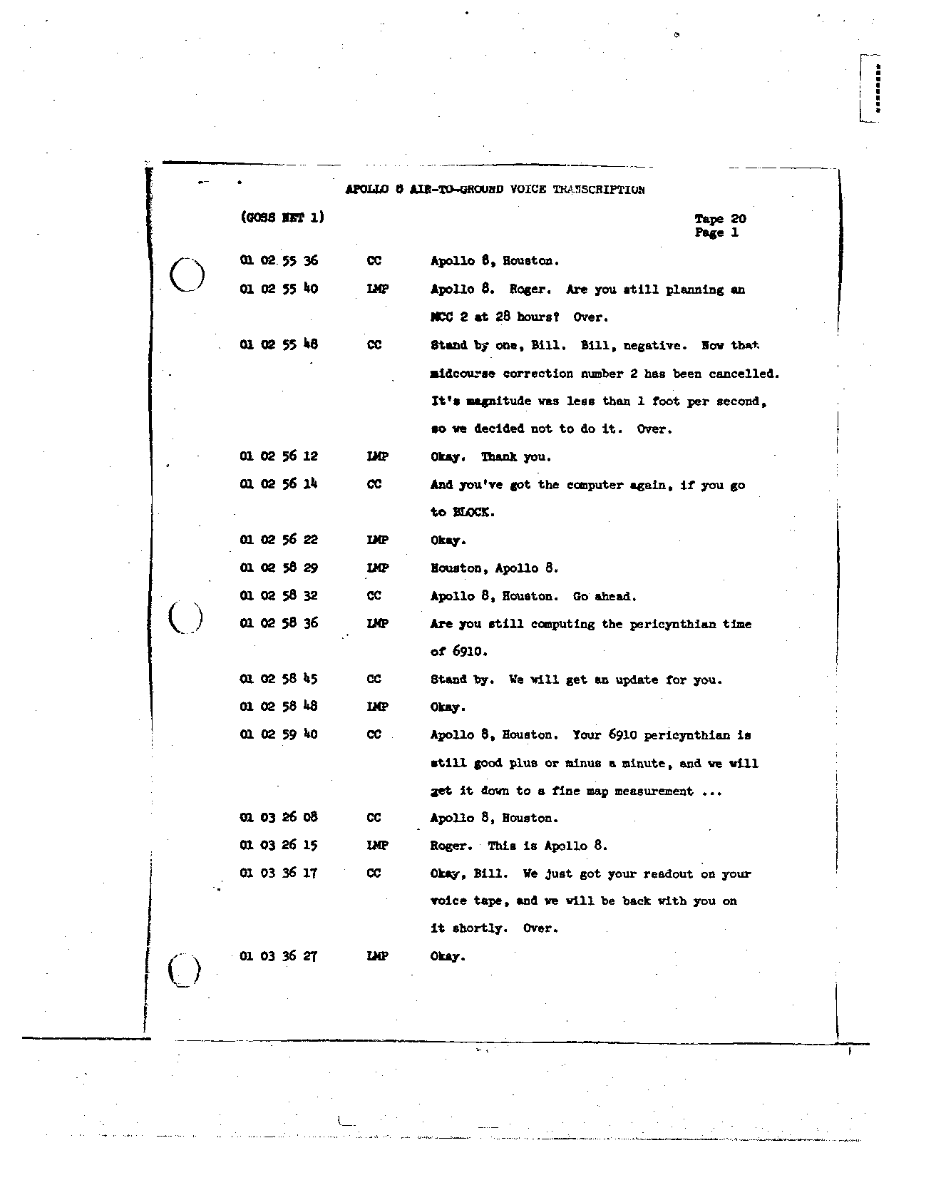 Page 154 of Apollo 8’s original transcript