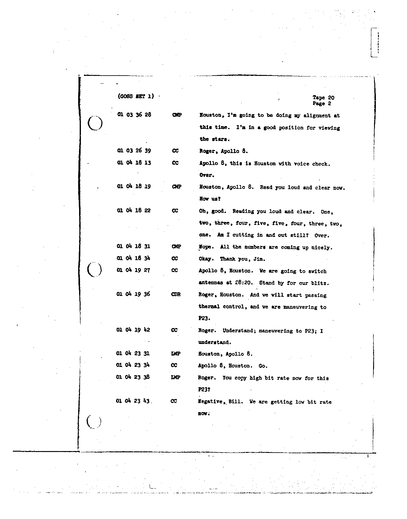 Page 155 of Apollo 8’s original transcript