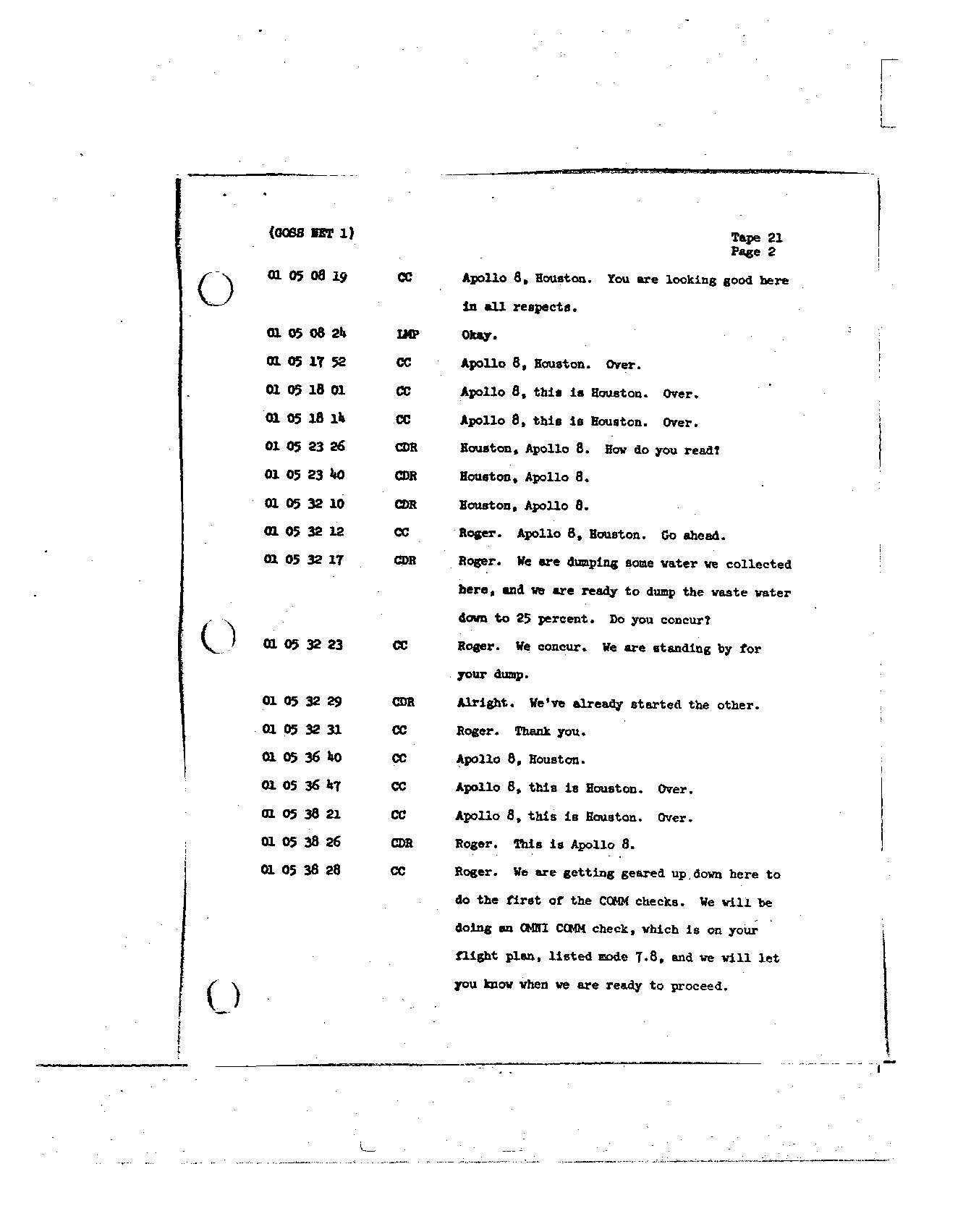 Page 158 of Apollo 8’s original transcript
