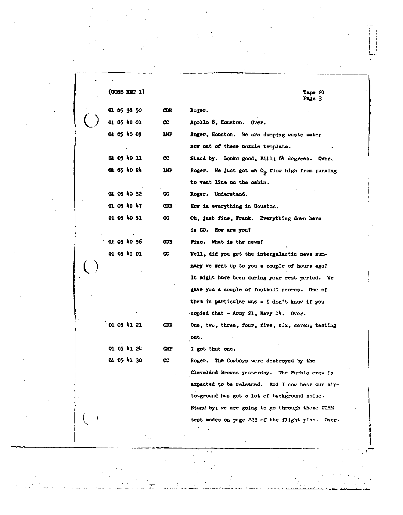 Page 159 of Apollo 8’s original transcript
