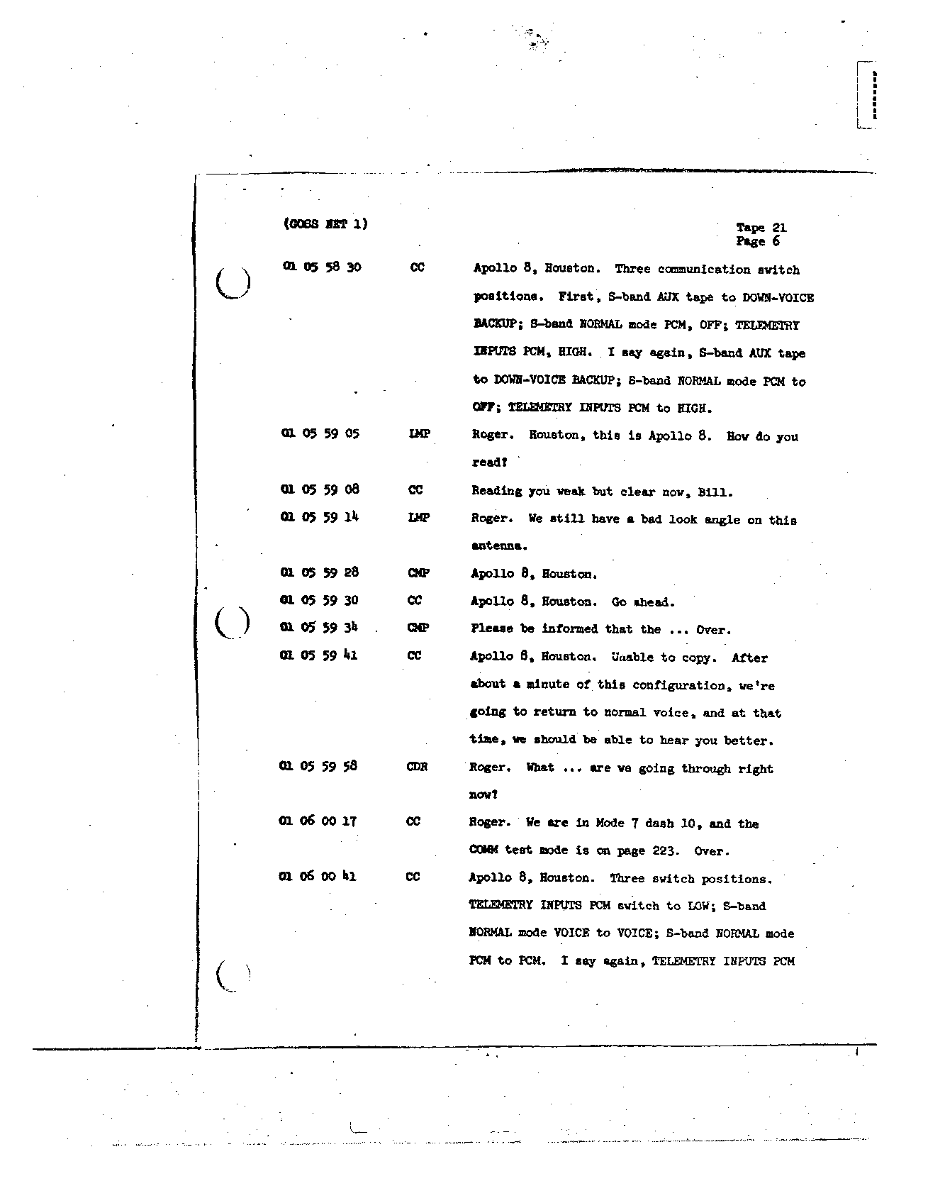 Page 162 of Apollo 8’s original transcript