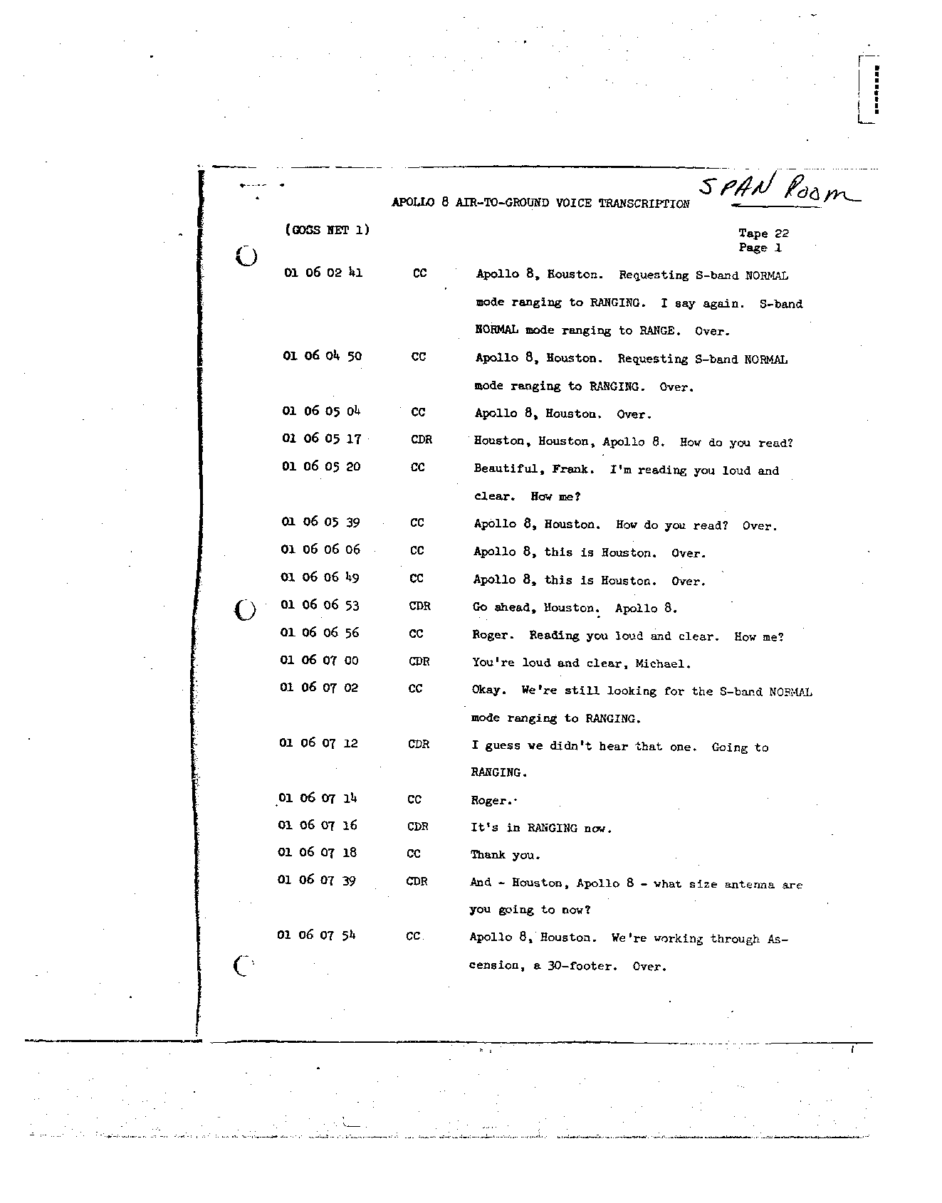 Page 164 of Apollo 8’s original transcript