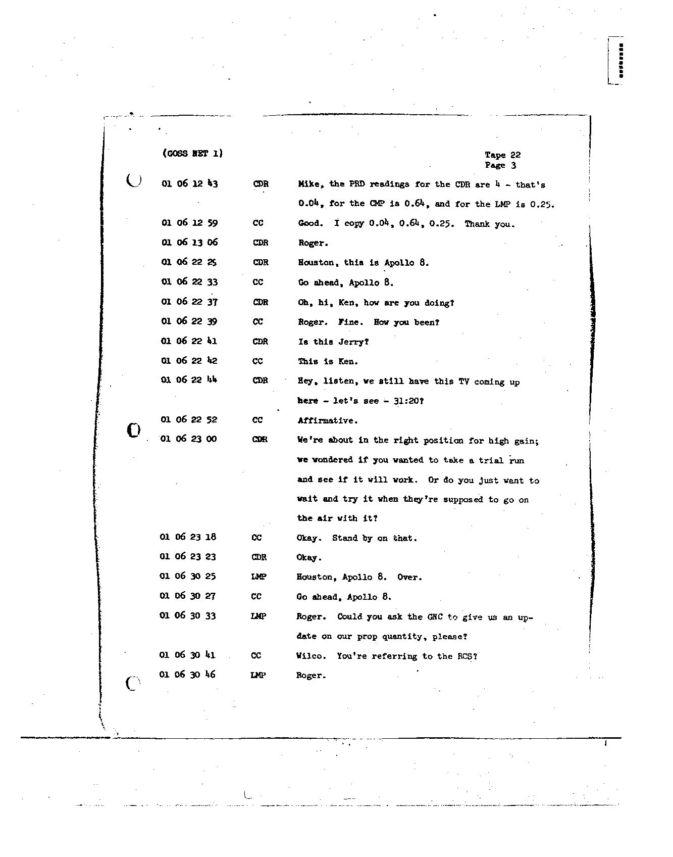 Page 166 of Apollo 8’s original transcript