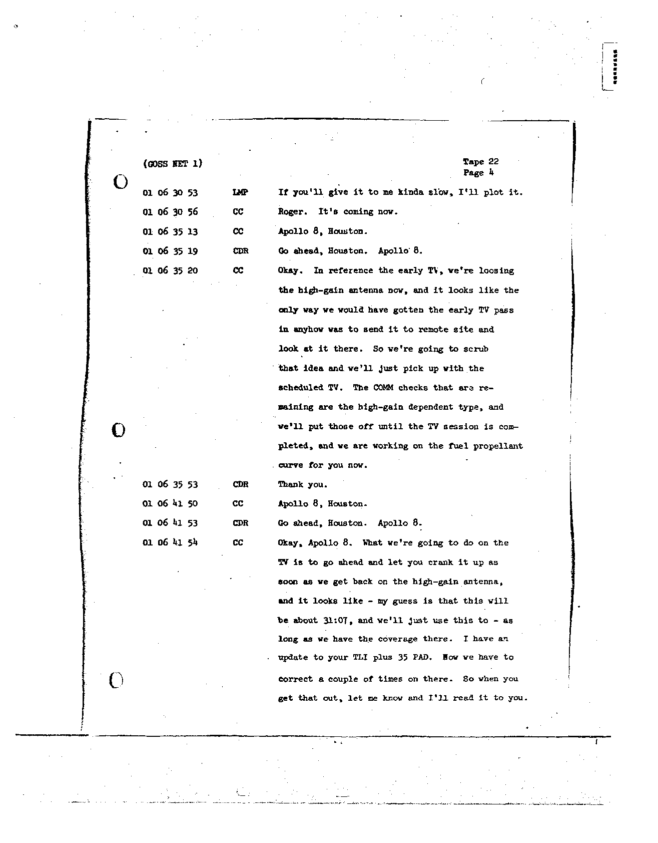Page 167 of Apollo 8’s original transcript
