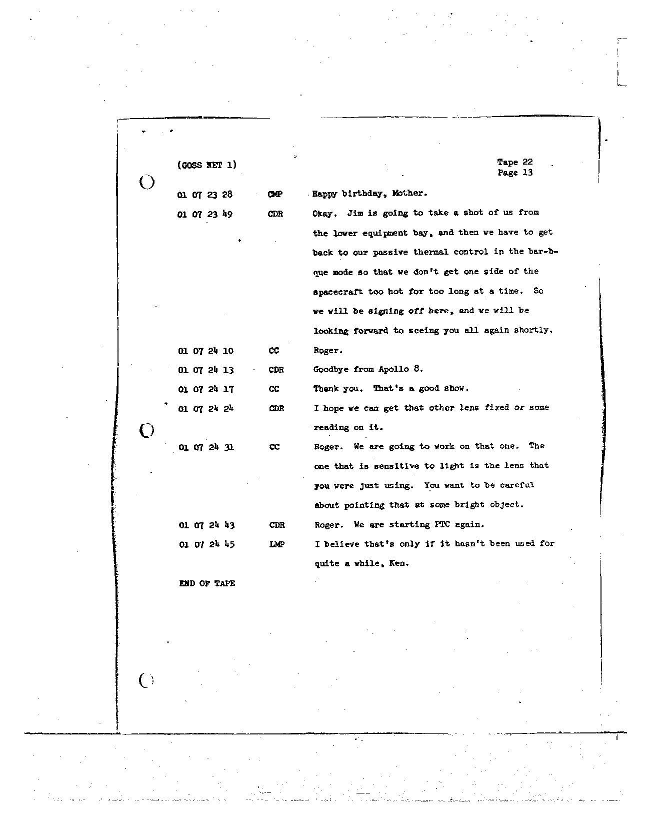 Page 176 of Apollo 8’s original transcript
