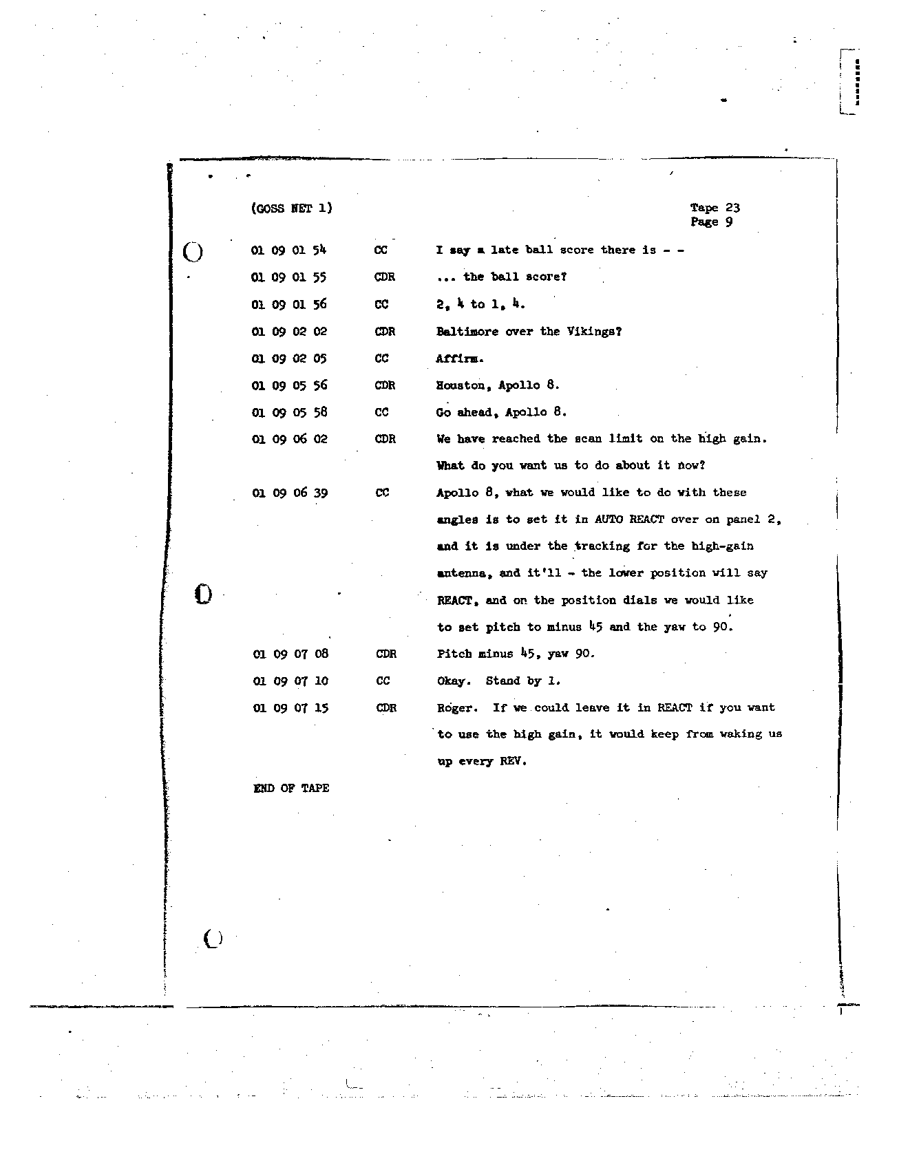 Page 185 of Apollo 8’s original transcript