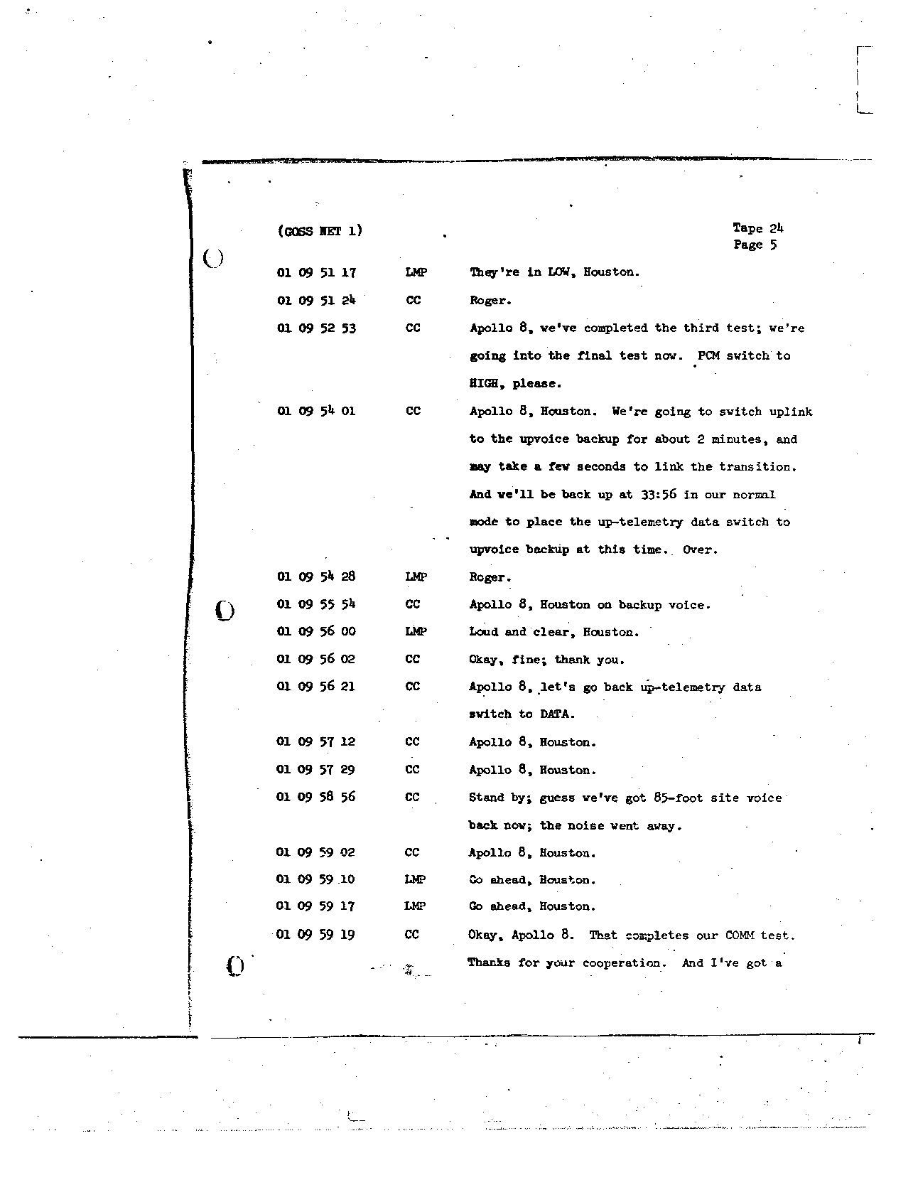 Page 190 of Apollo 8’s original transcript