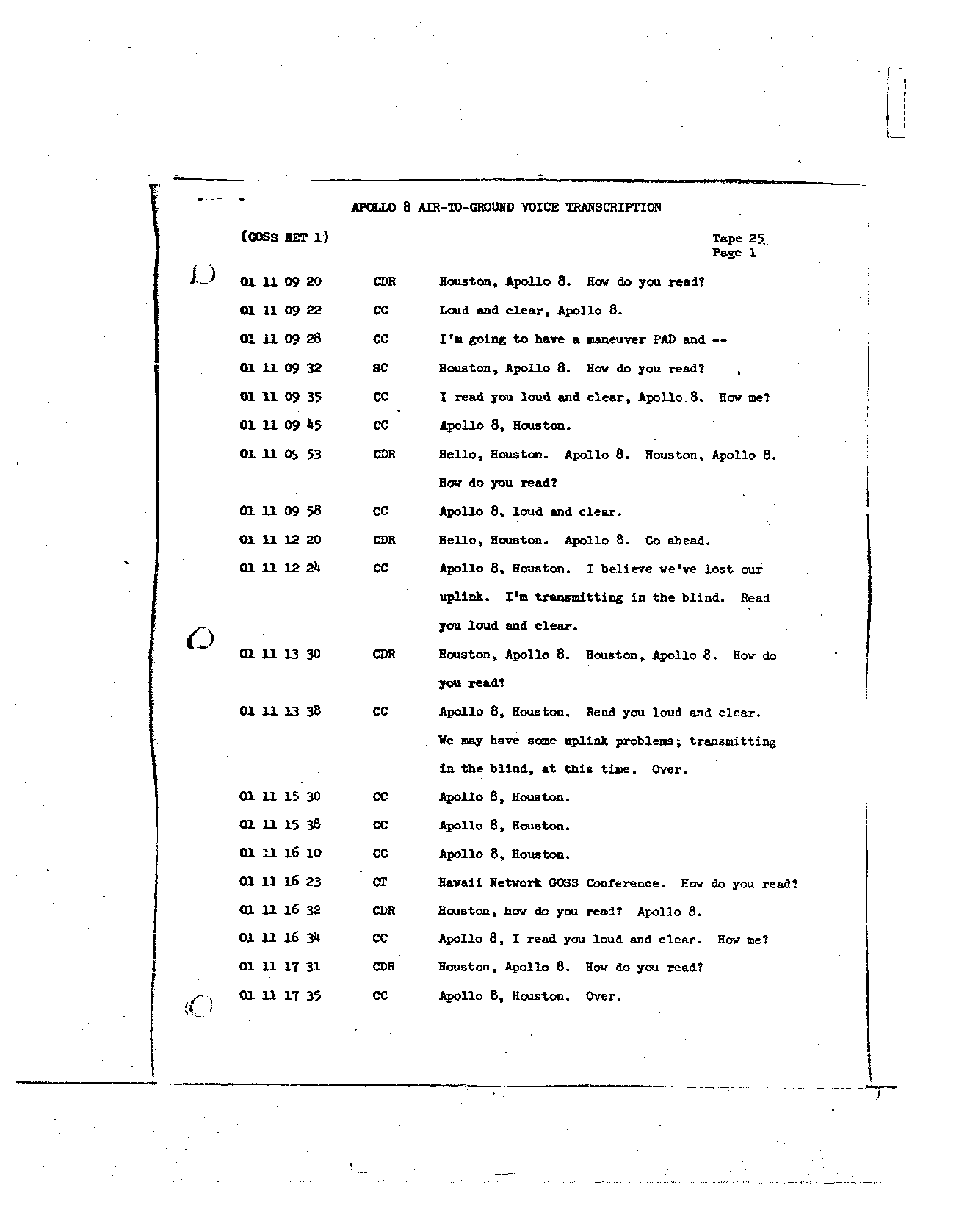 Page 199 of Apollo 8’s original transcript