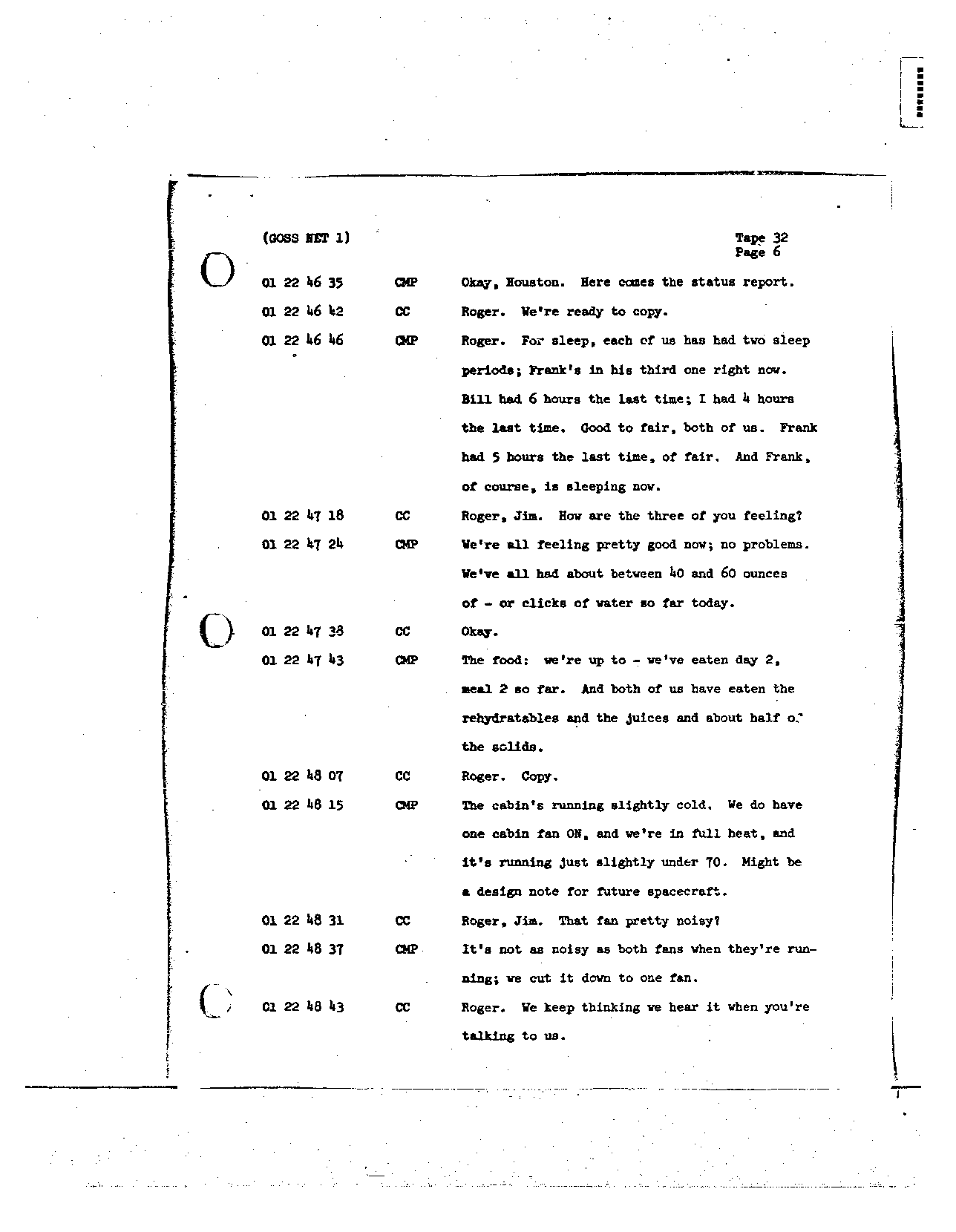 Page 250 of Apollo 8’s original transcript