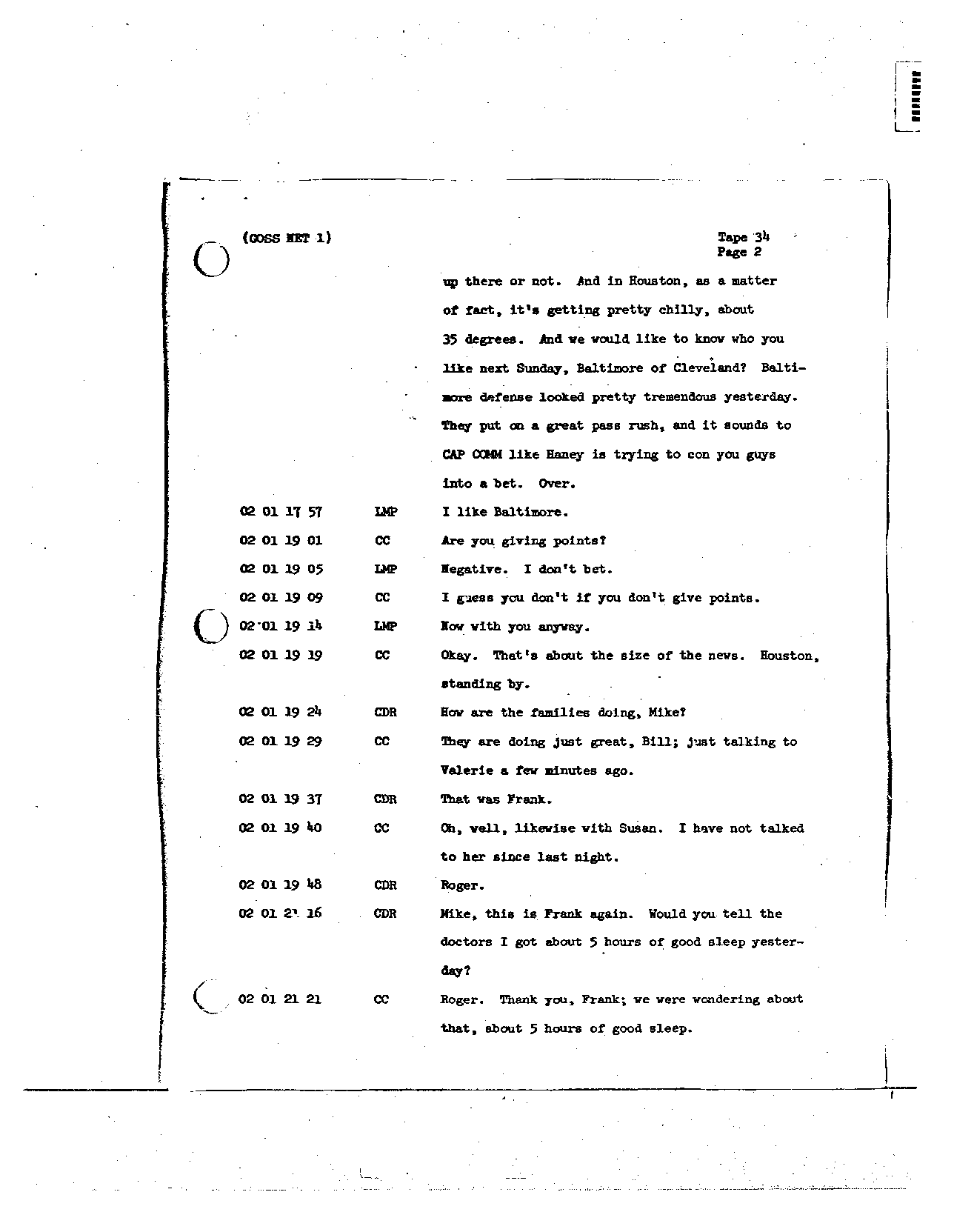 Page 258 of Apollo 8’s original transcript