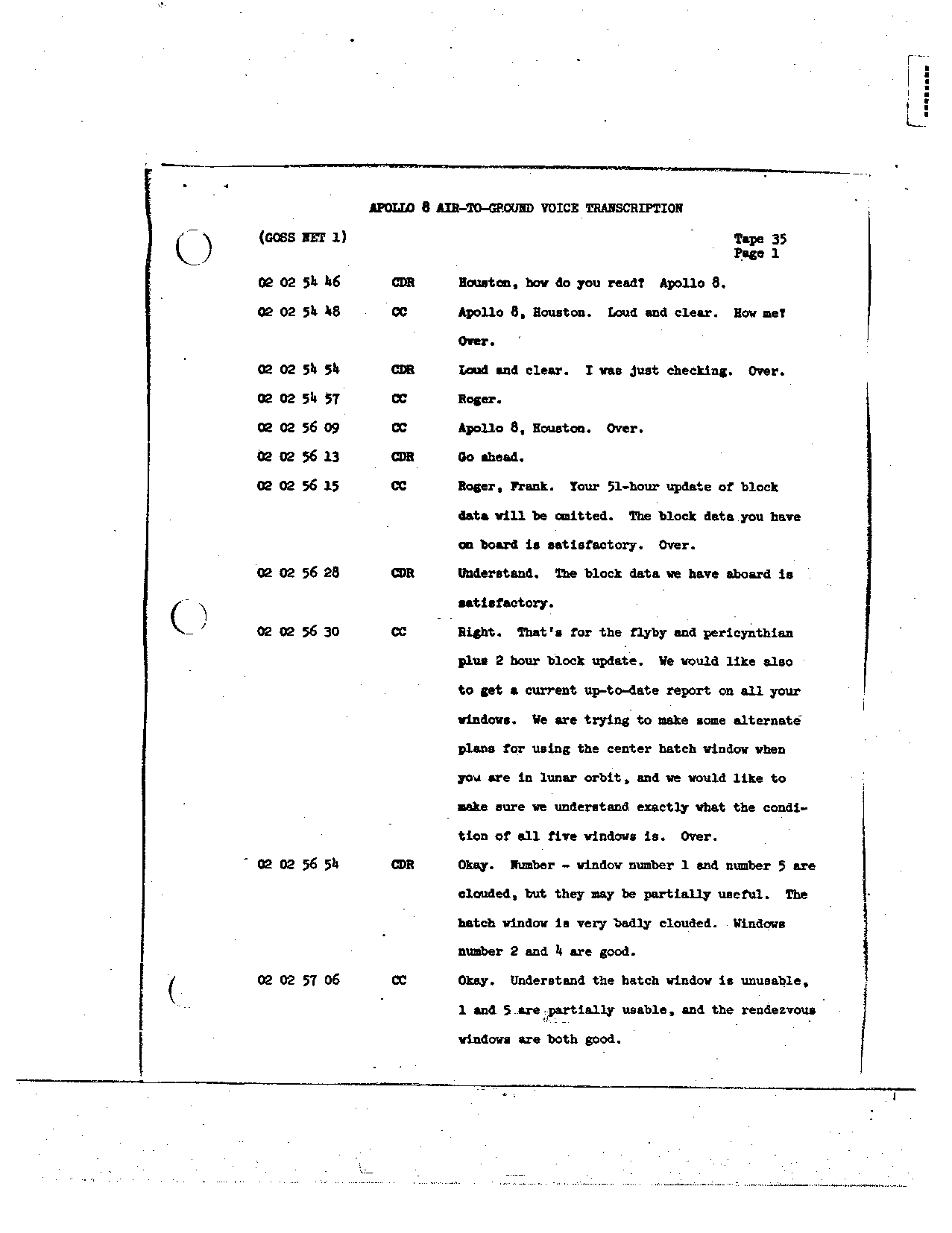Page 264 of Apollo 8’s original transcript