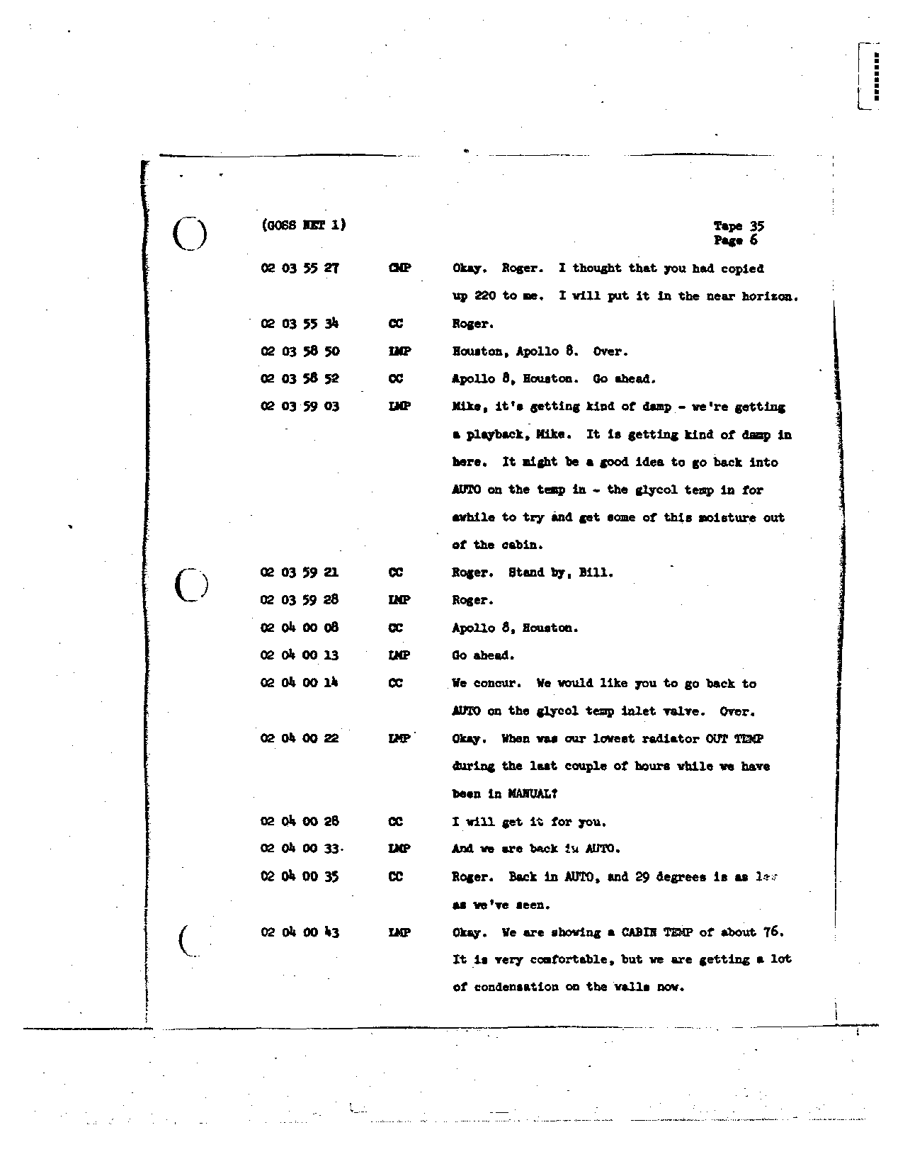 Page 269 of Apollo 8’s original transcript