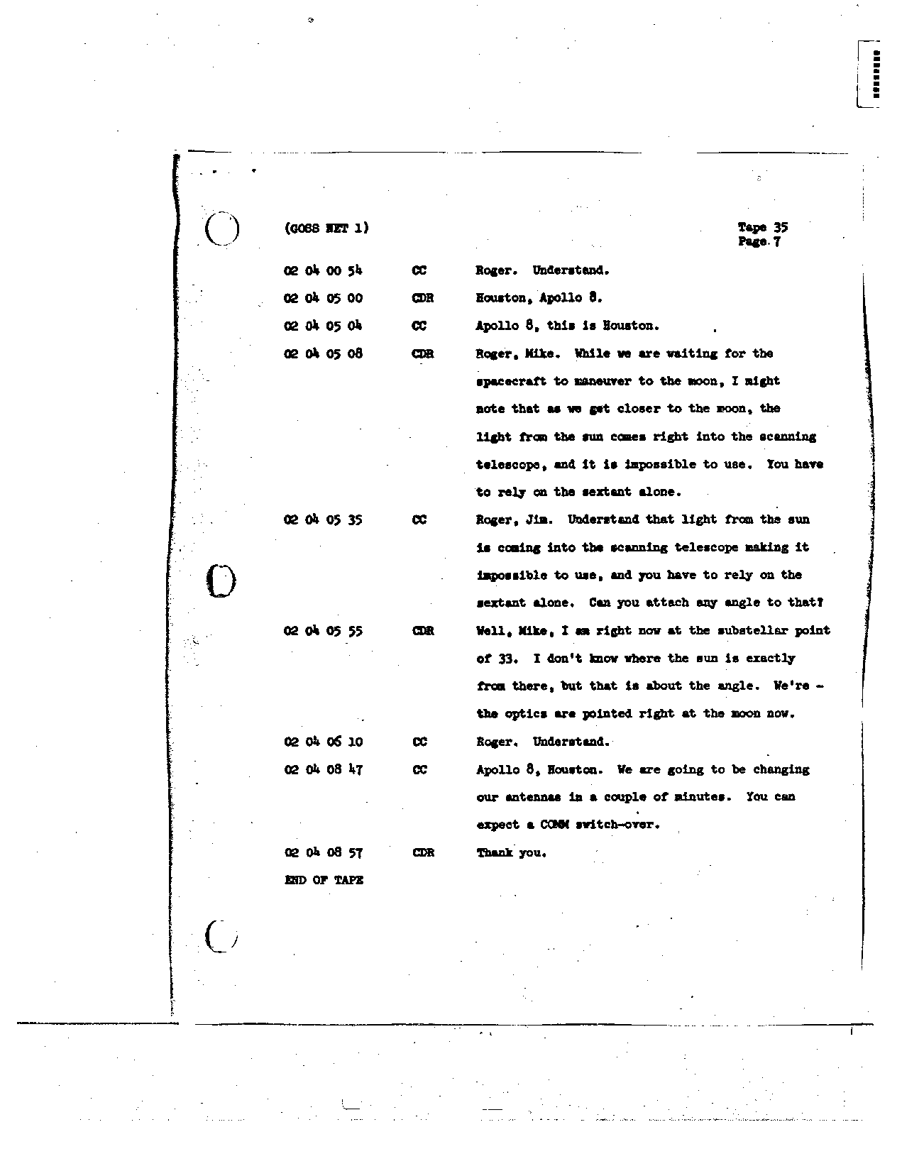 Page 270 of Apollo 8’s original transcript