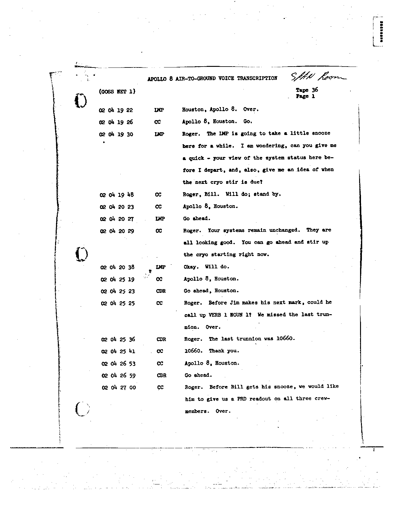 Page 271 of Apollo 8’s original transcript