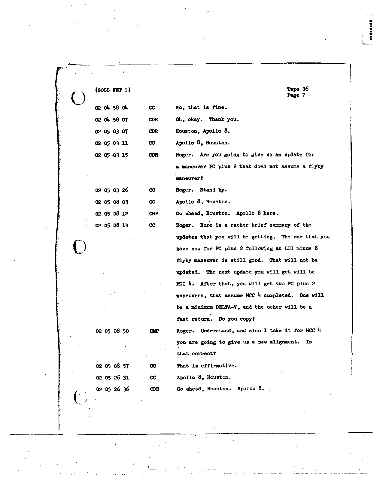 Page 277 of Apollo 8’s original transcript