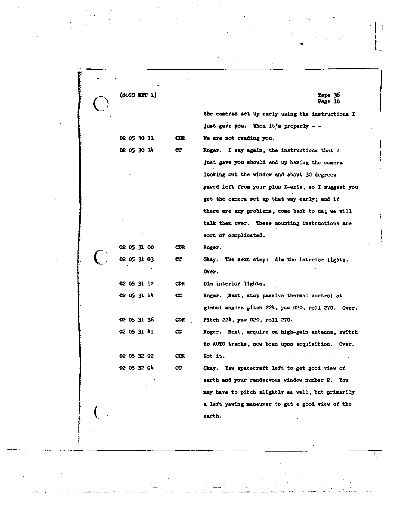 Page 280 of Apollo 8’s original transcript