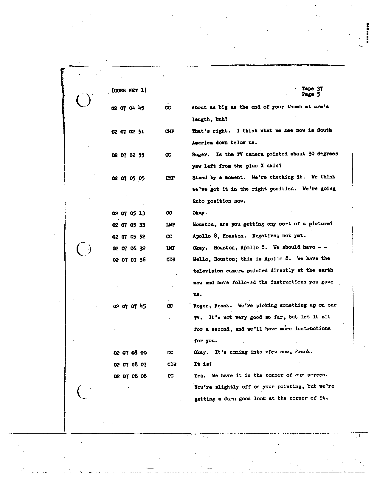 Page 287 of Apollo 8’s original transcript