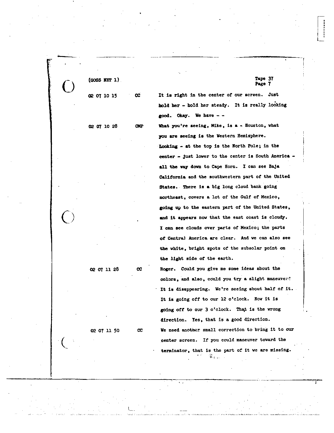Page 289 of Apollo 8’s original transcript