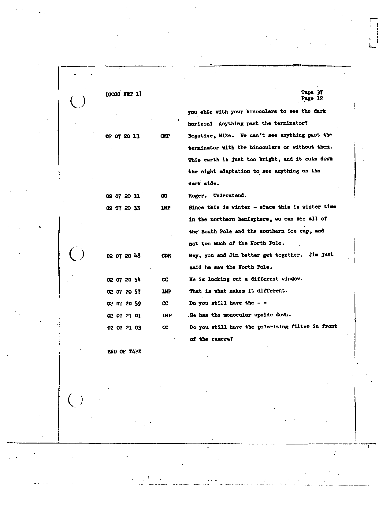 Page 294 of Apollo 8’s original transcript