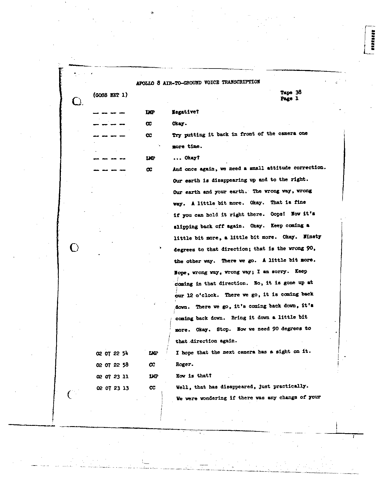 Page 295 of Apollo 8’s original transcript