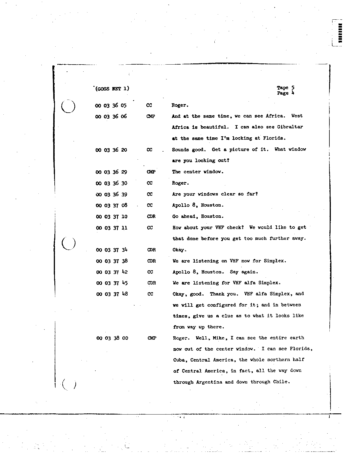 Page 30 of Apollo 8’s original transcript
