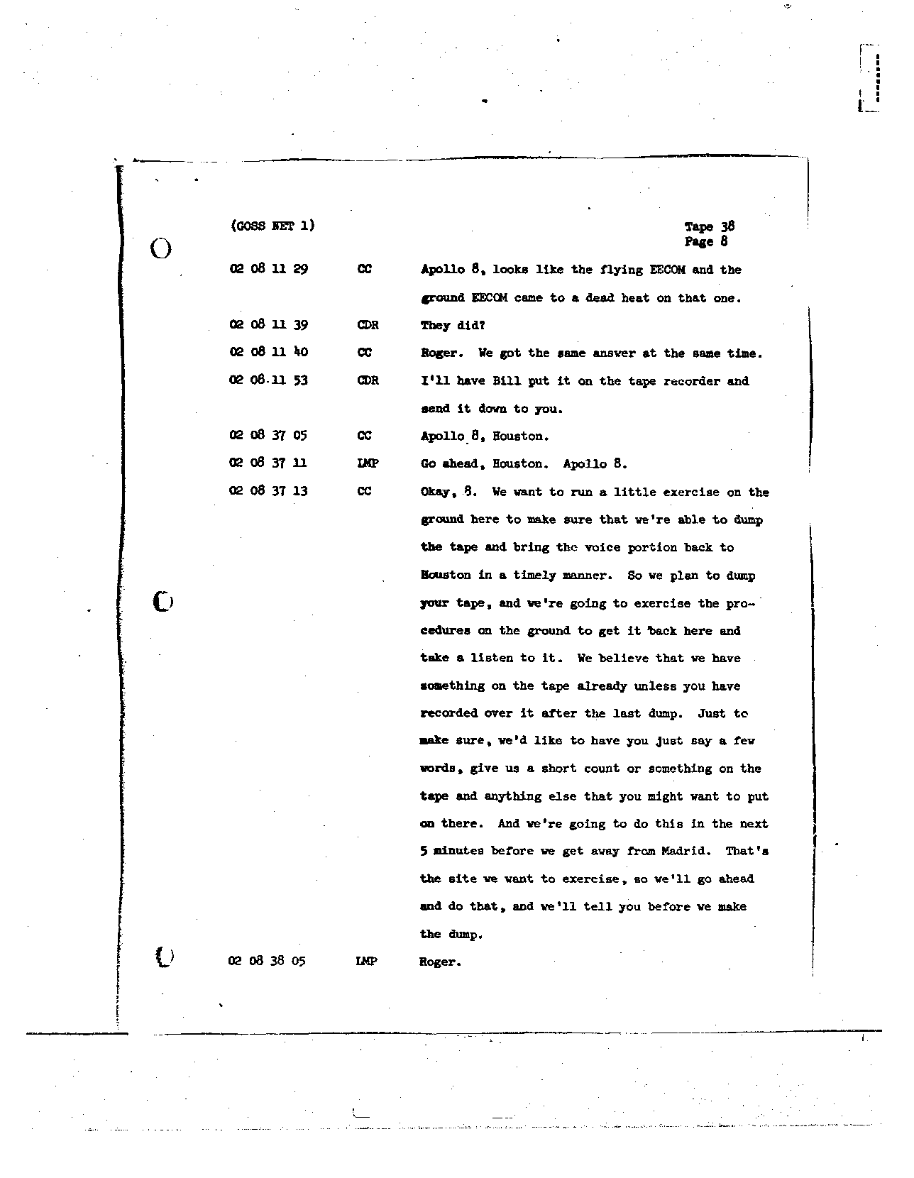 Page 301 of Apollo 8’s original transcript