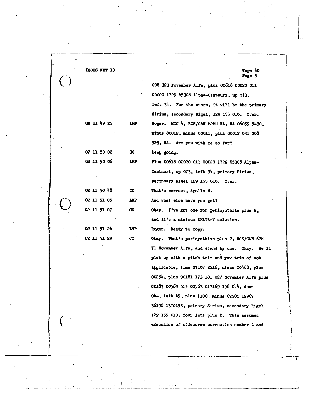 Page 309 of Apollo 8’s original transcript
