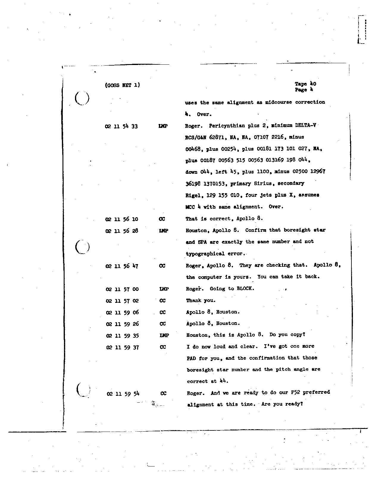 Page 310 of Apollo 8’s original transcript