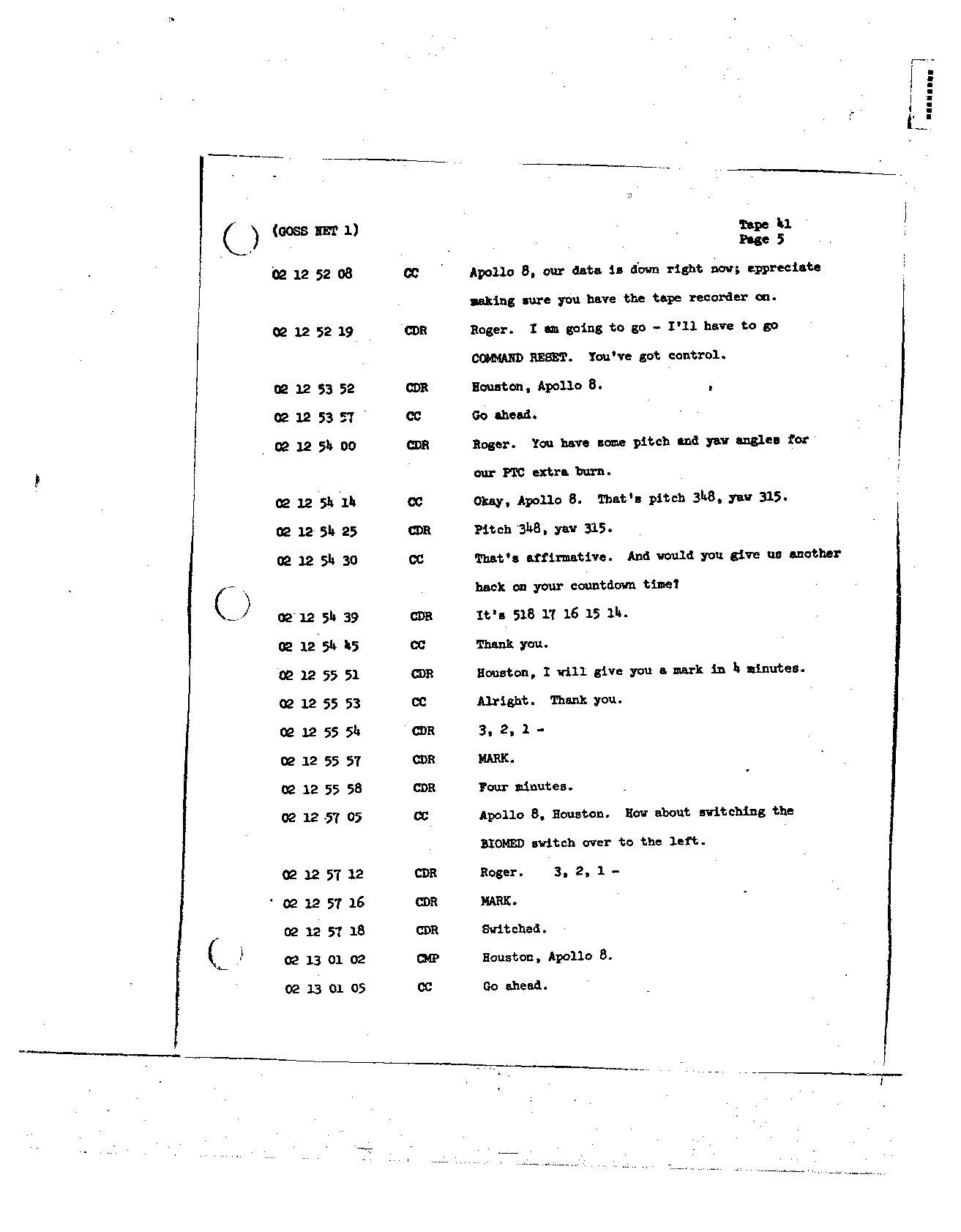 Page 316 of Apollo 8’s original transcript