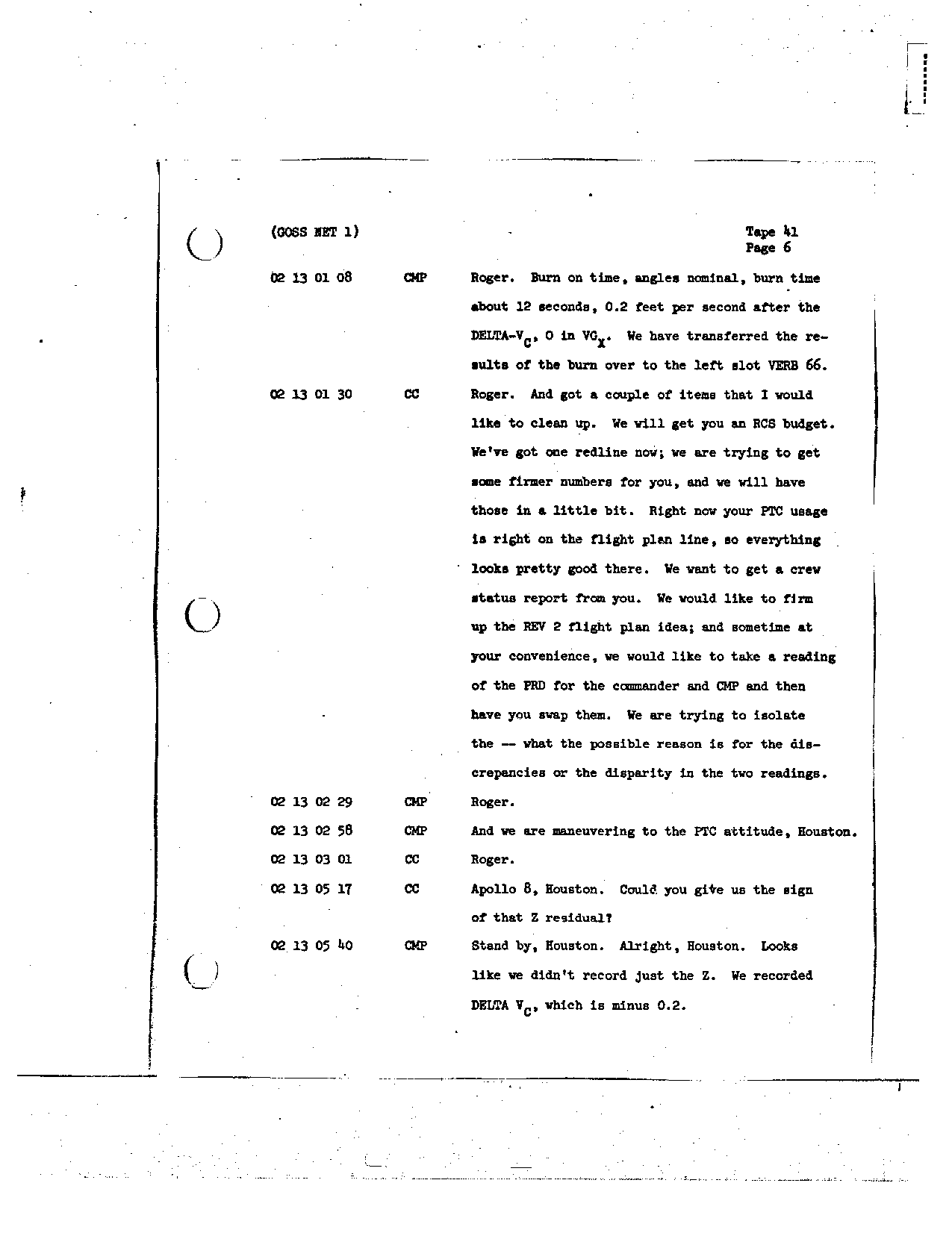Page 317 of Apollo 8’s original transcript