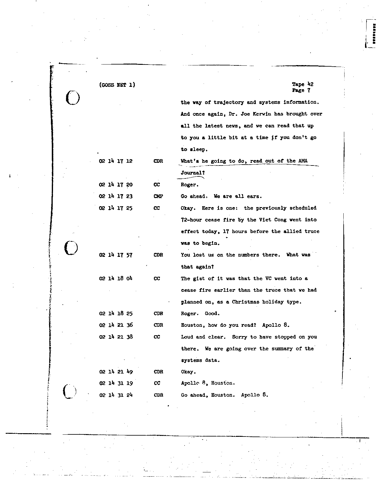 Page 329 of Apollo 8’s original transcript