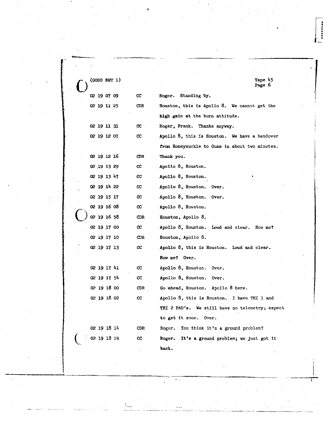Page 345 of Apollo 8’s original transcript