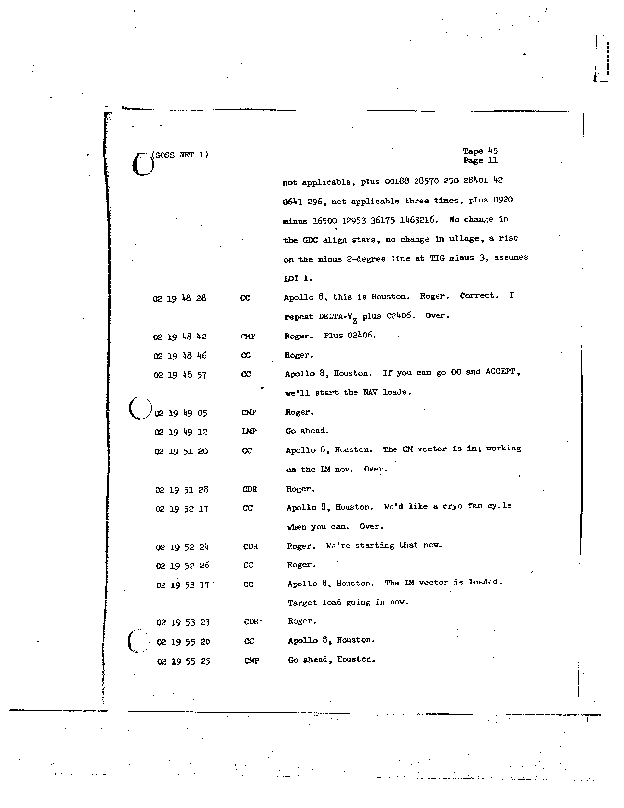 Page 350 of Apollo 8’s original transcript