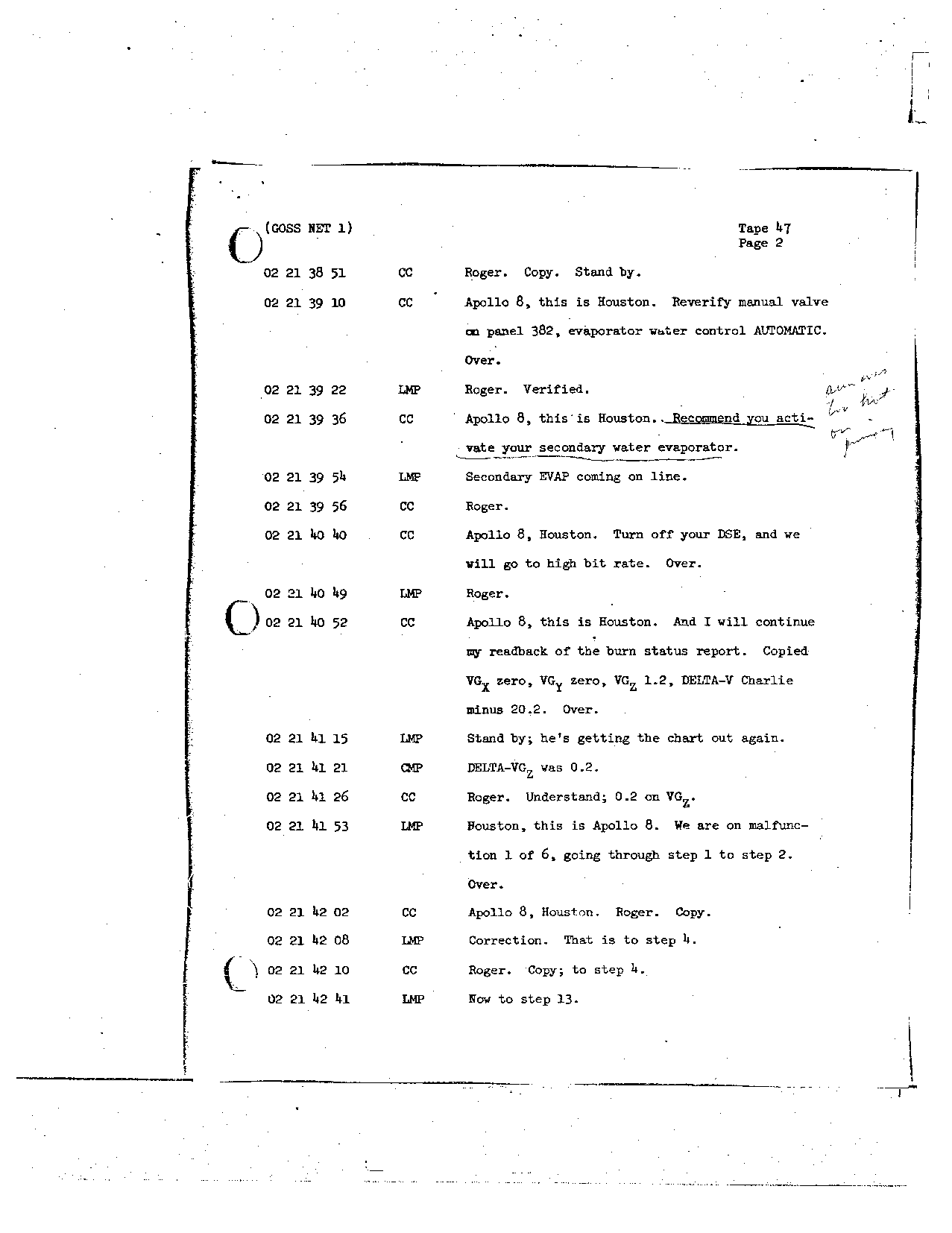 Page 359 of Apollo 8’s original transcript