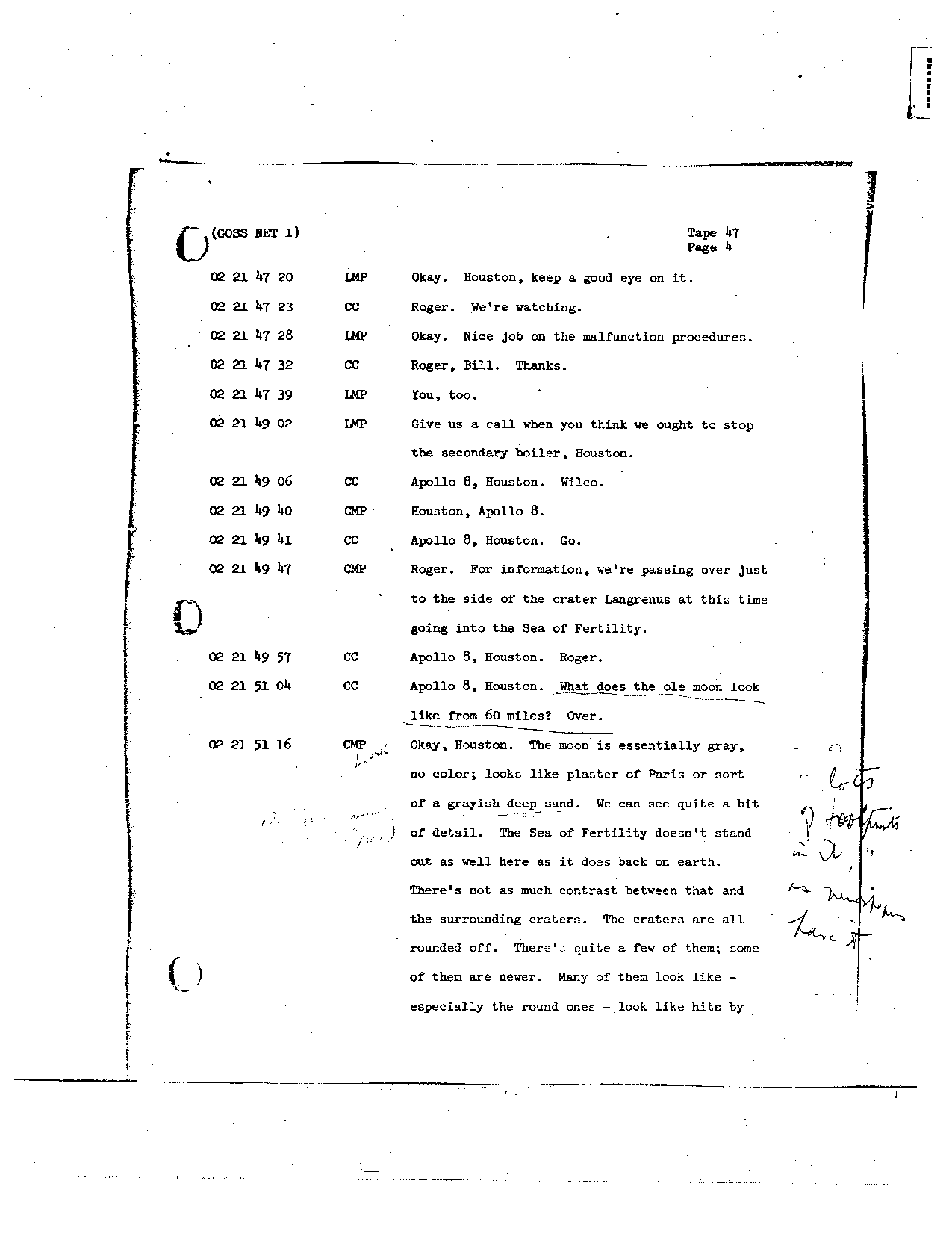 Page 361 of Apollo 8’s original transcript