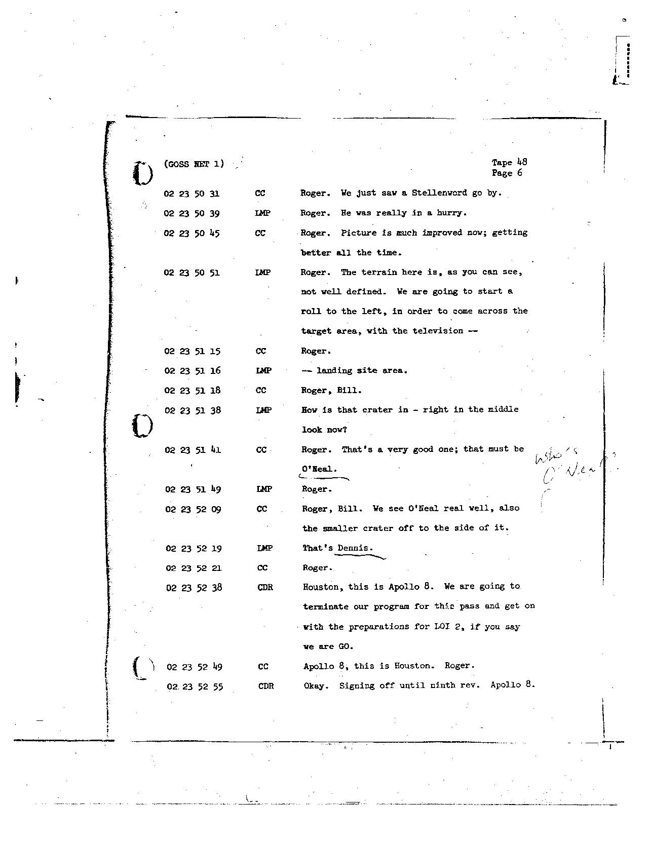 Page 378 of Apollo 8’s original transcript