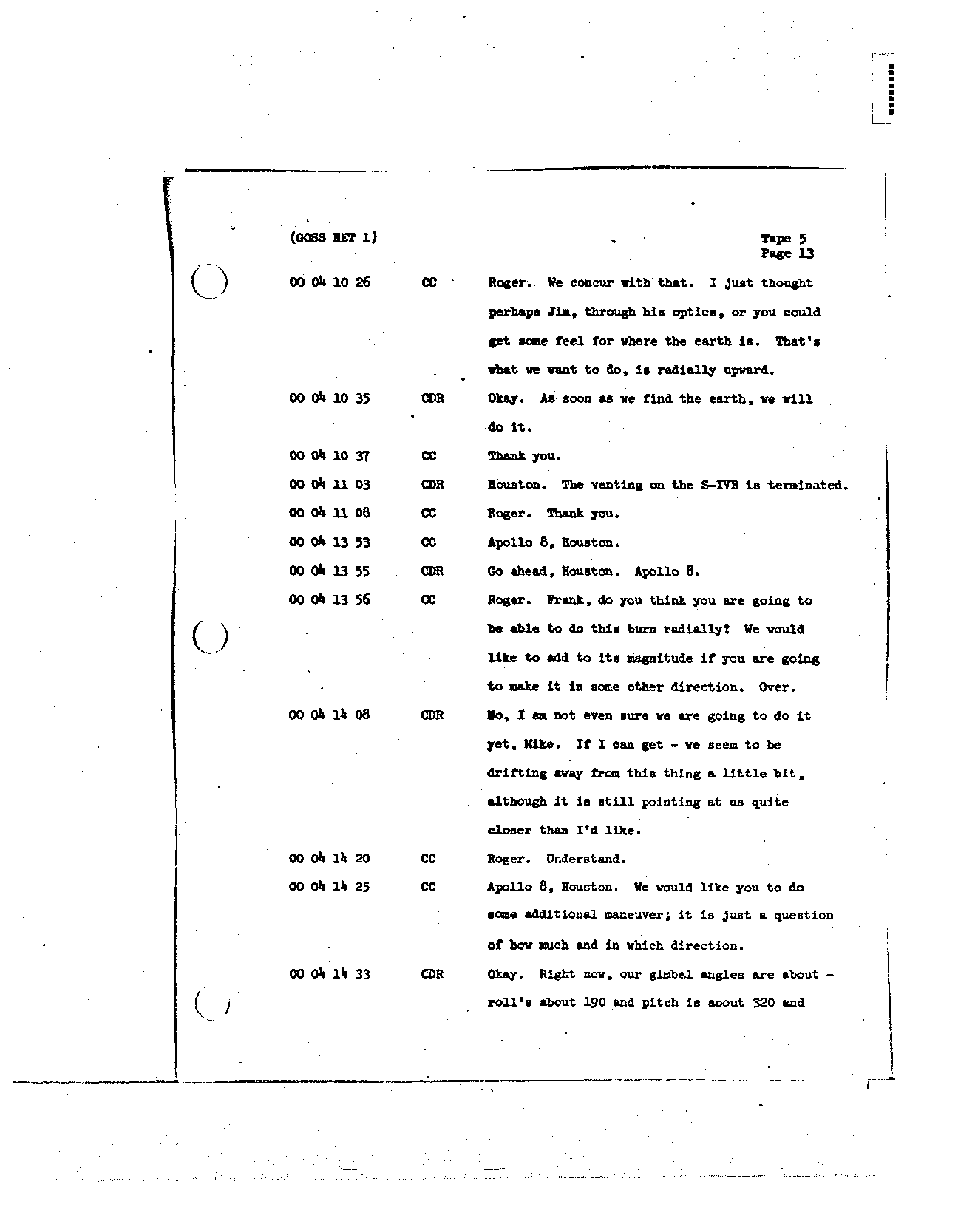 Page 39 of Apollo 8’s original transcript