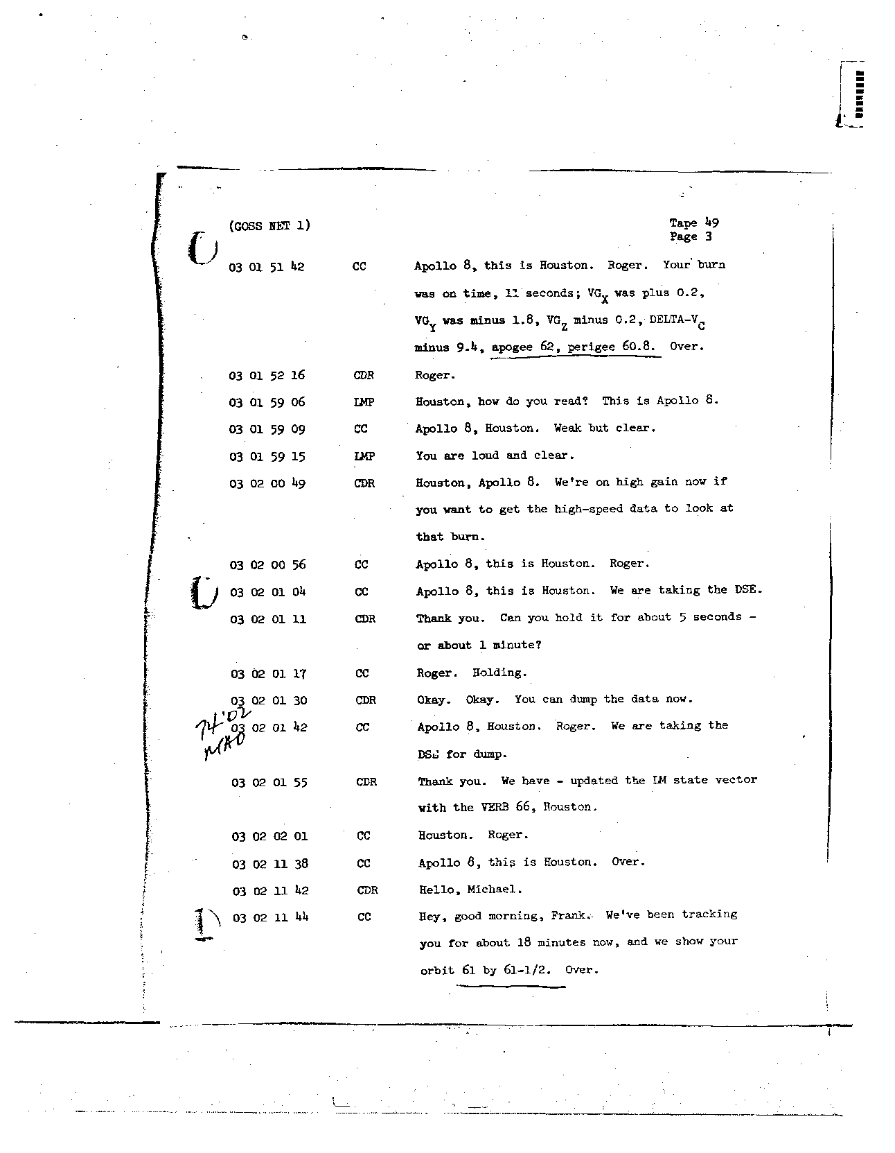 Page 391 of Apollo 8’s original transcript