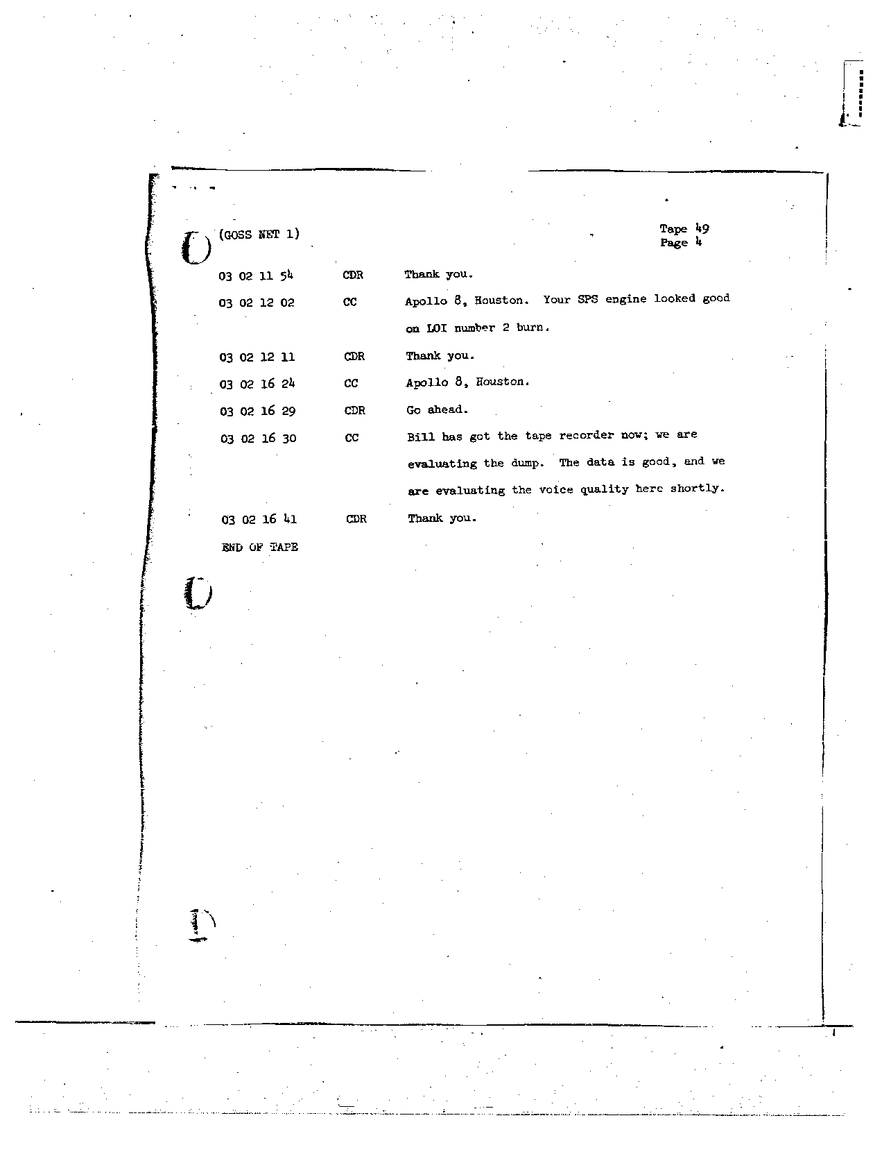 Page 392 of Apollo 8’s original transcript