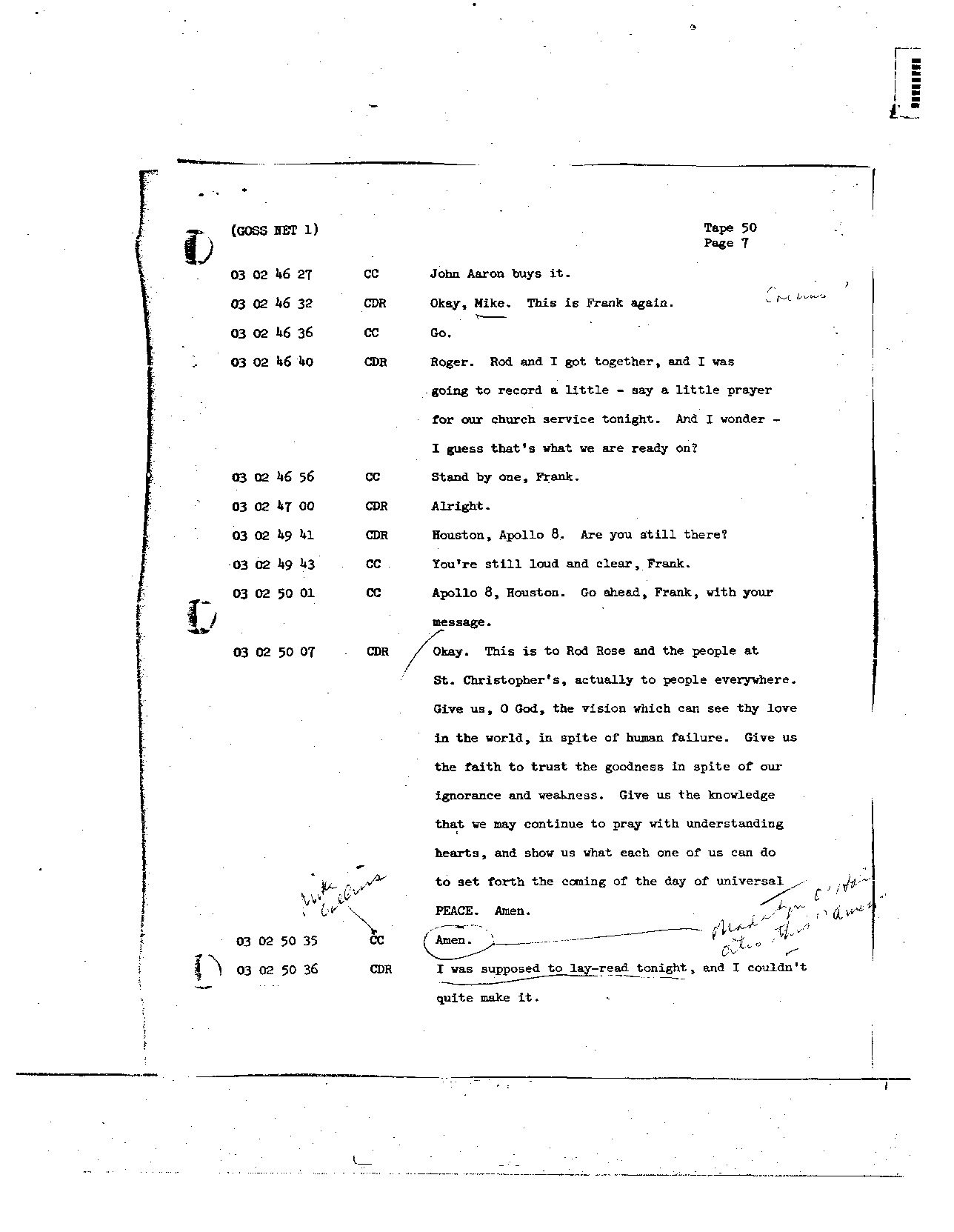 Page 399 of Apollo 8’s original transcript