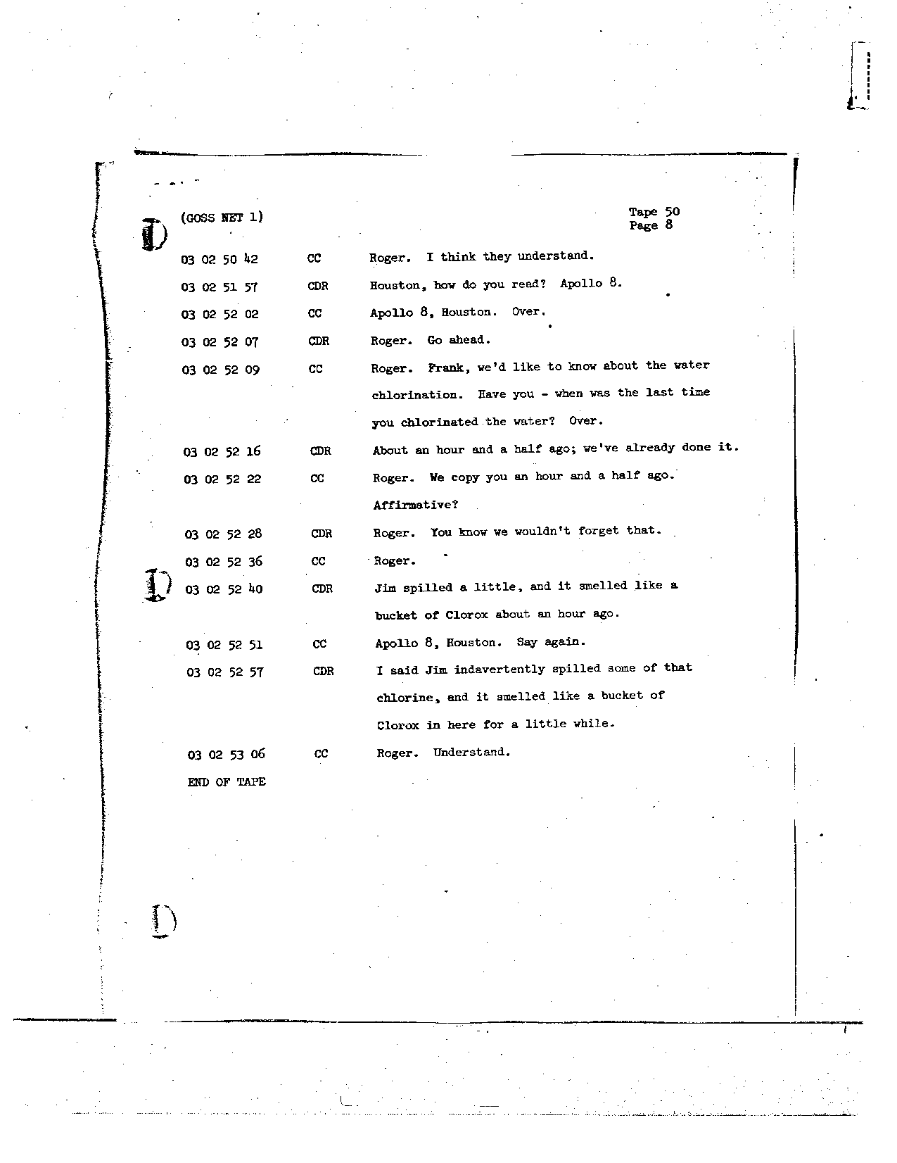 Page 400 of Apollo 8’s original transcript