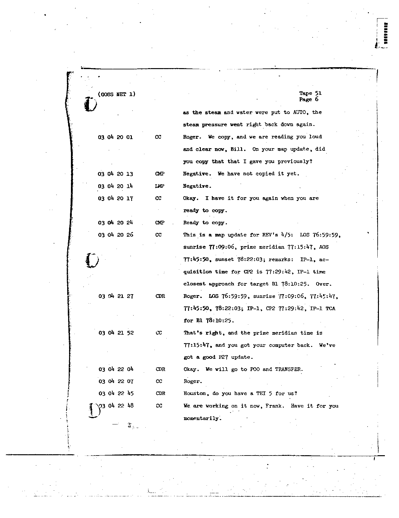 Page 406 of Apollo 8’s original transcript
